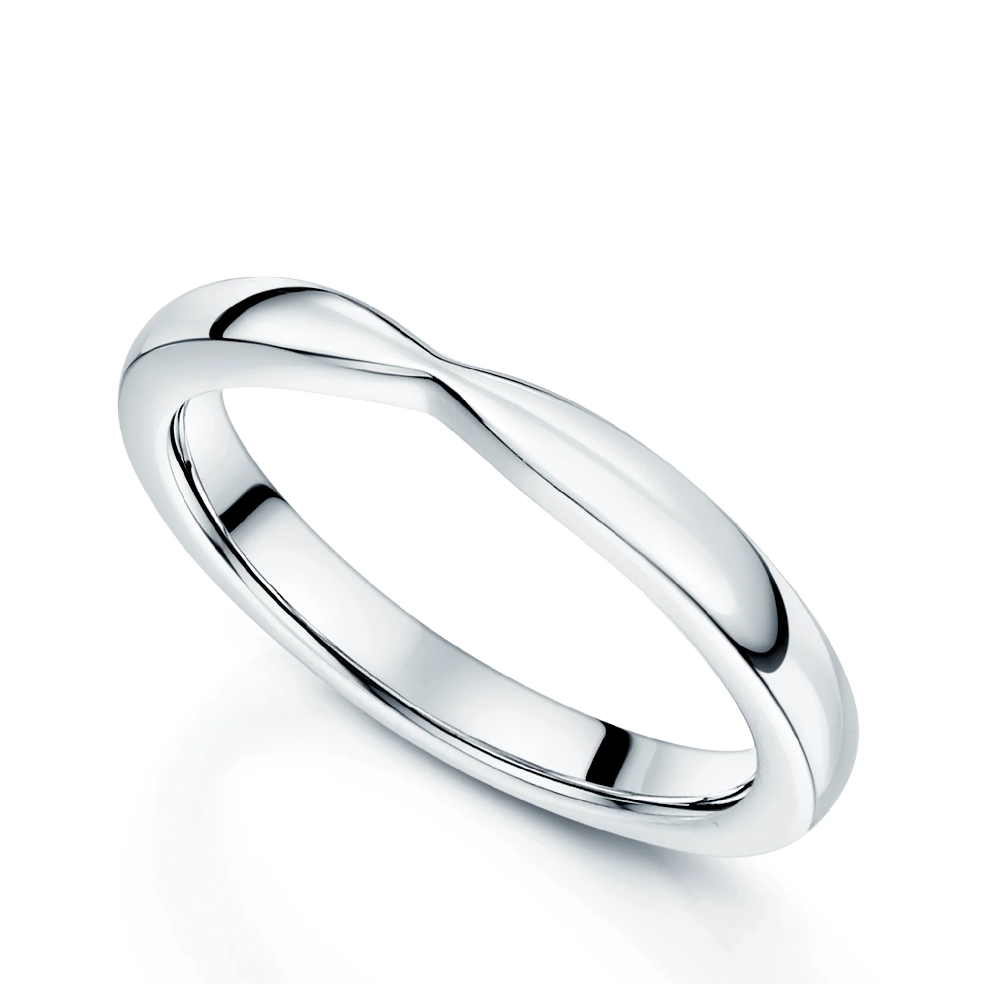 Platinum Stylish Shaped Wedding Ring