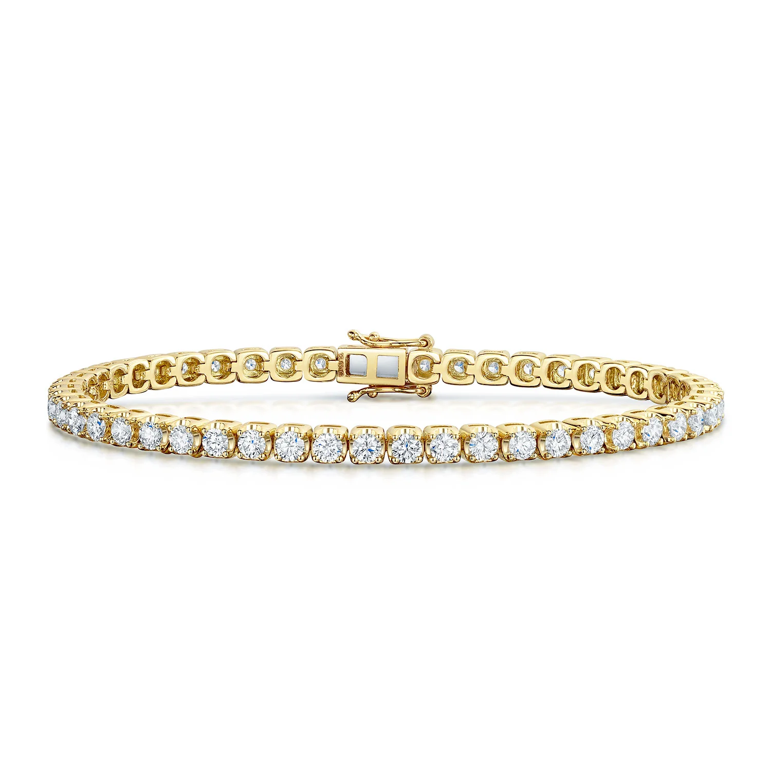 18ct Yellow Gold Diamond Tennis Bracelet