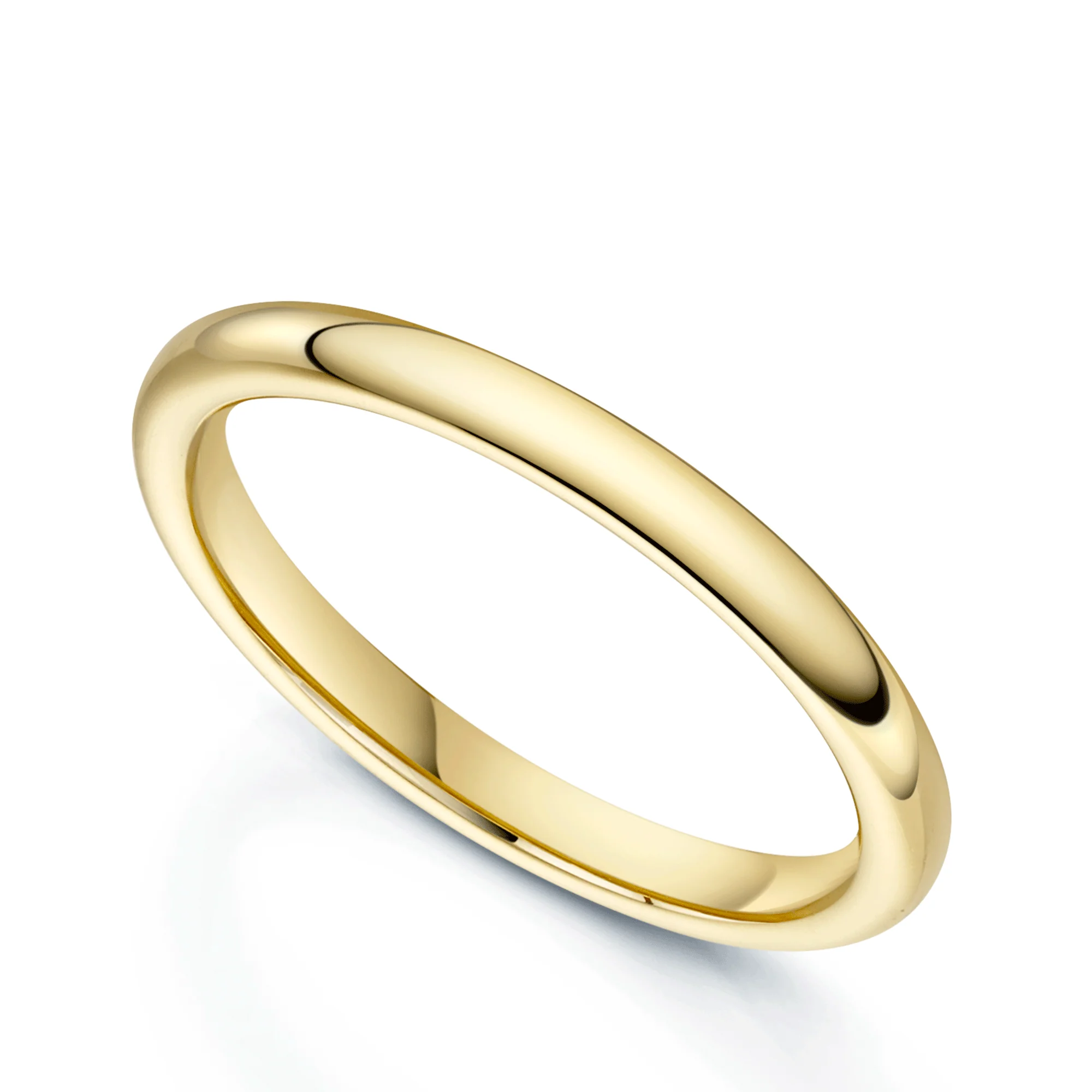 18ct Yellow Gold Classic Court Ladies Wedding Ring