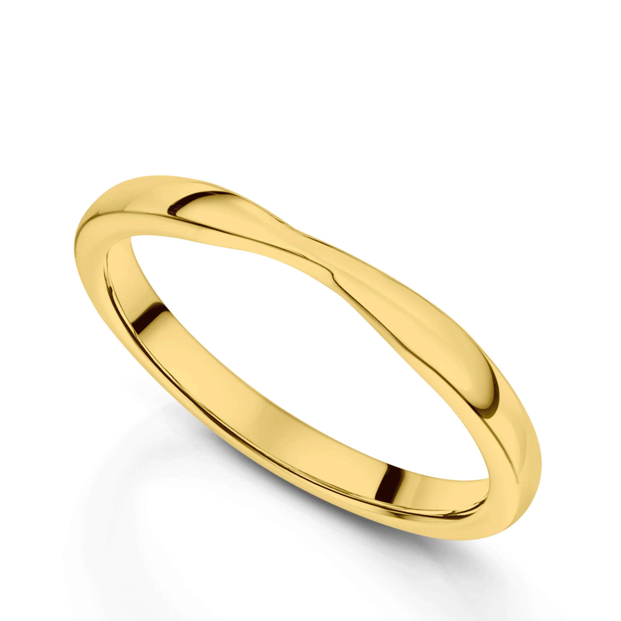 18ct Yellow Gold Twist Shaped Wedding Ring