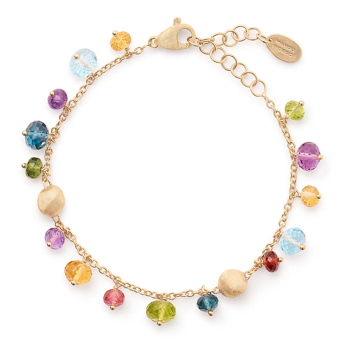 Africa 18ct Yellow Gold Mixed Stone Bracelet