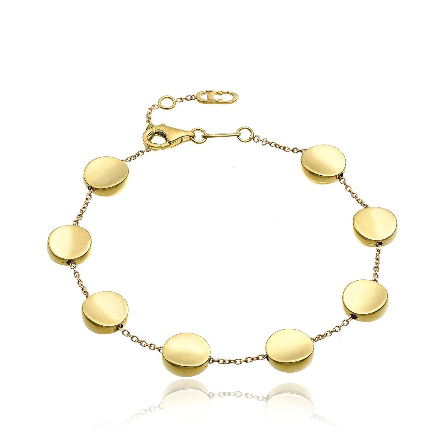 Armillas Glow 18ct Yellow Gold Flat Circle Bracelet