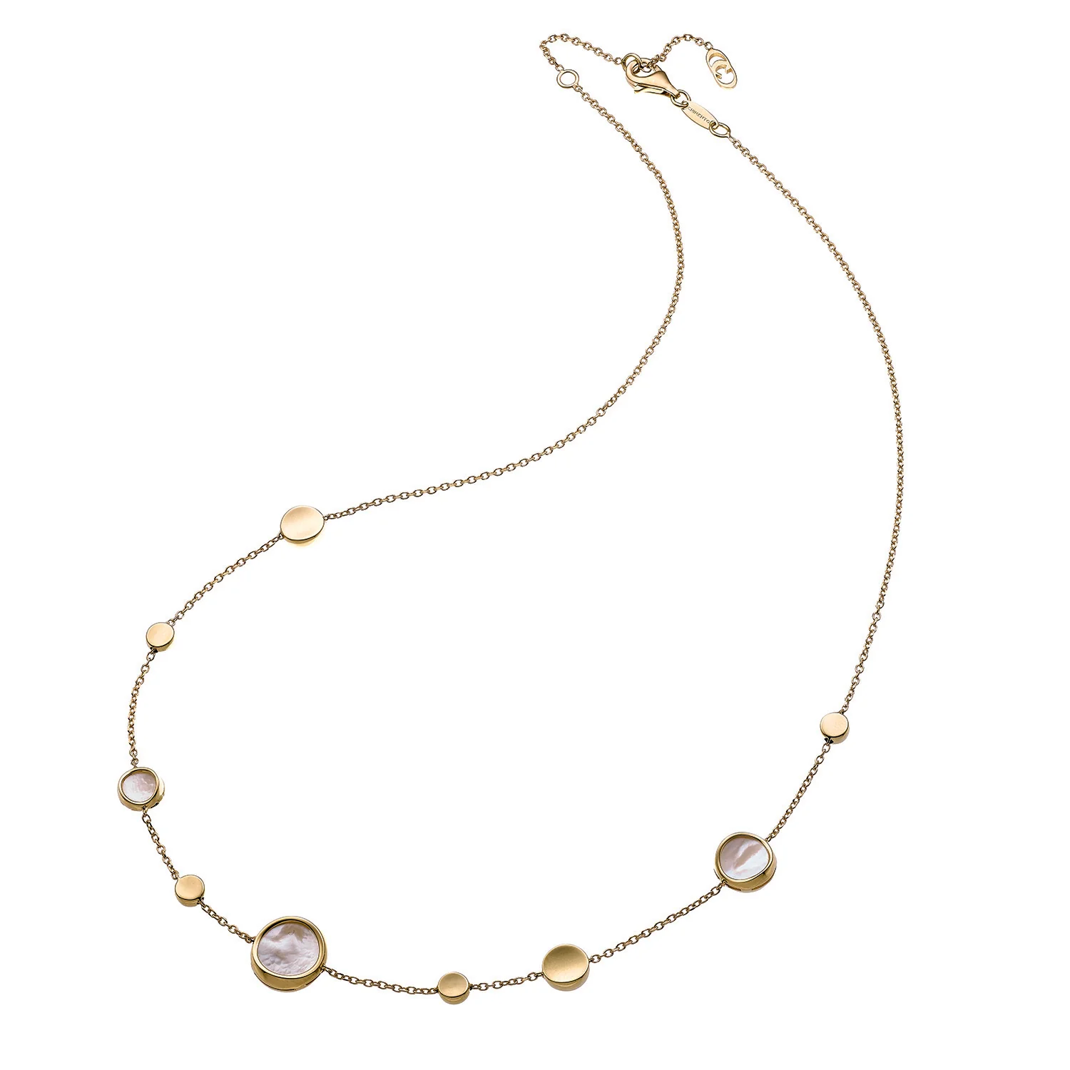 Armillas Glow Ca Leido 18ct Yellow Gold Flat Circle 45cm Necklace
