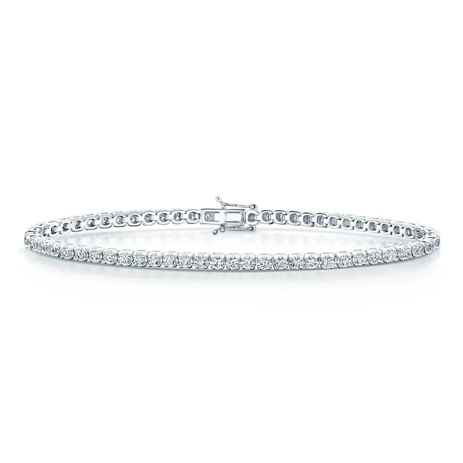 Platinum Diamond 3.00ct Claw Set Tennis Bracelet