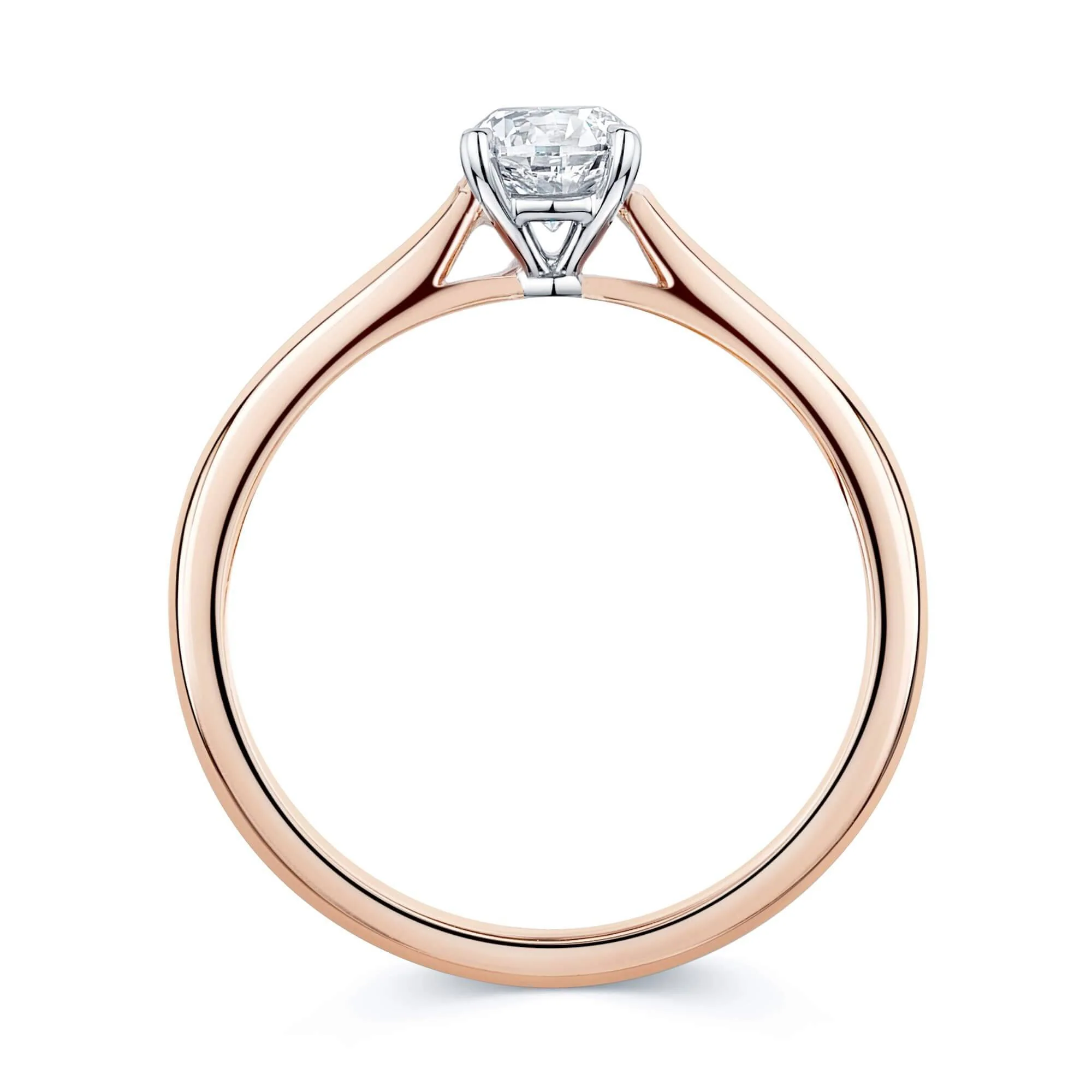 Simply Solitaire Collection 18ct Rose Gold Diamond Solitaire Engagement Ring GIA Certified 0.50 Carat - Image 5