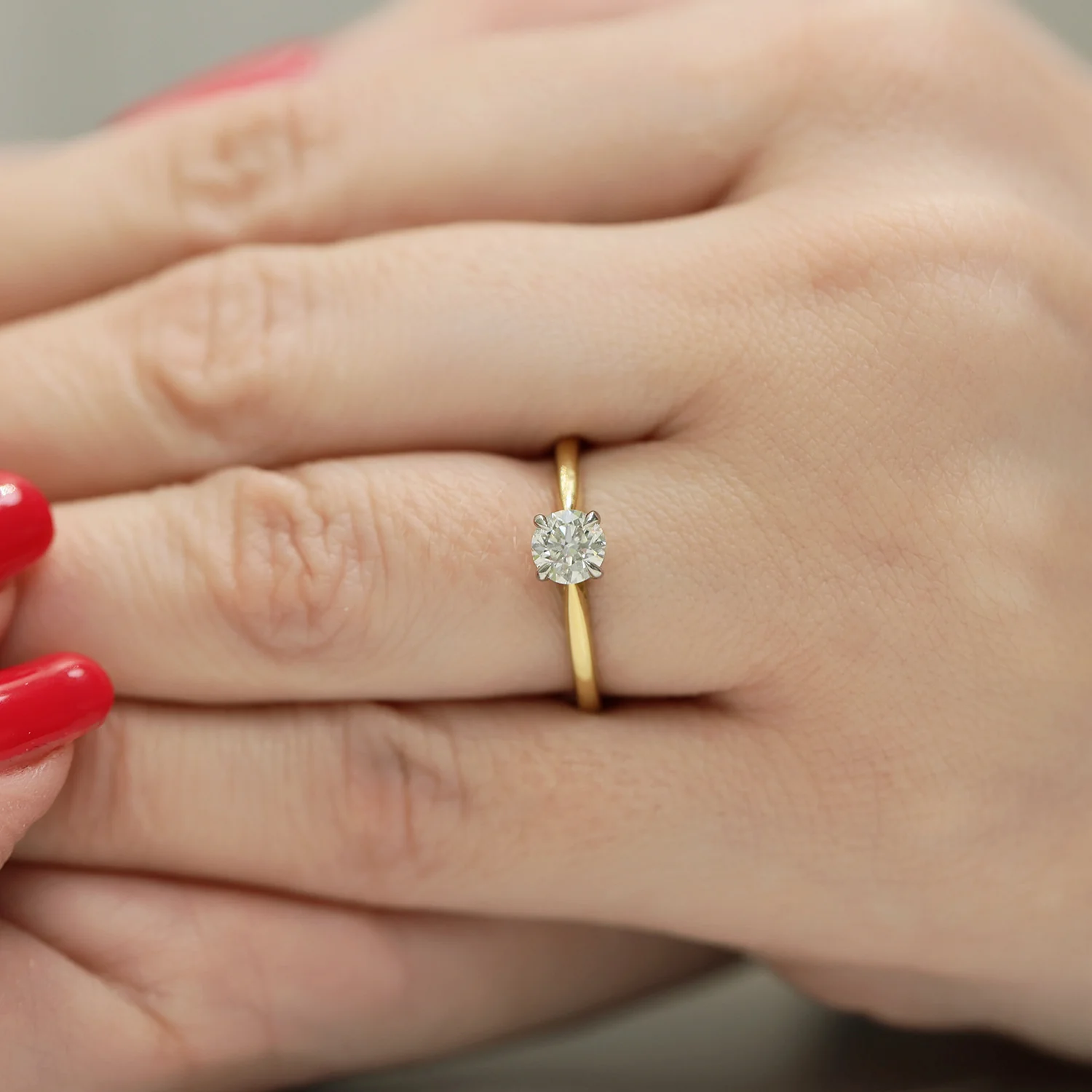 Simply Solitaire Collection 18ct Yellow Gold Diamond Solitaire Engagement Ring GIA Certified 0.50 Carat - Image 3