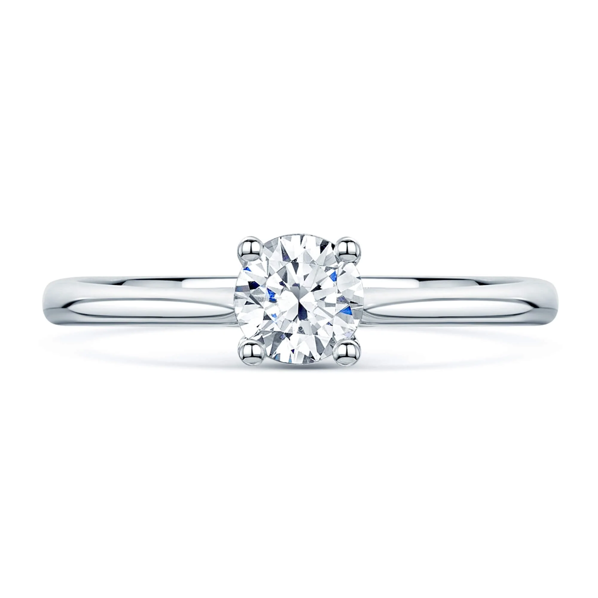 Simply Solitaire Collection Platinum Set & Diamond Solitaire Engagement Ring GIA Certified 0.50 Carat - Image 2