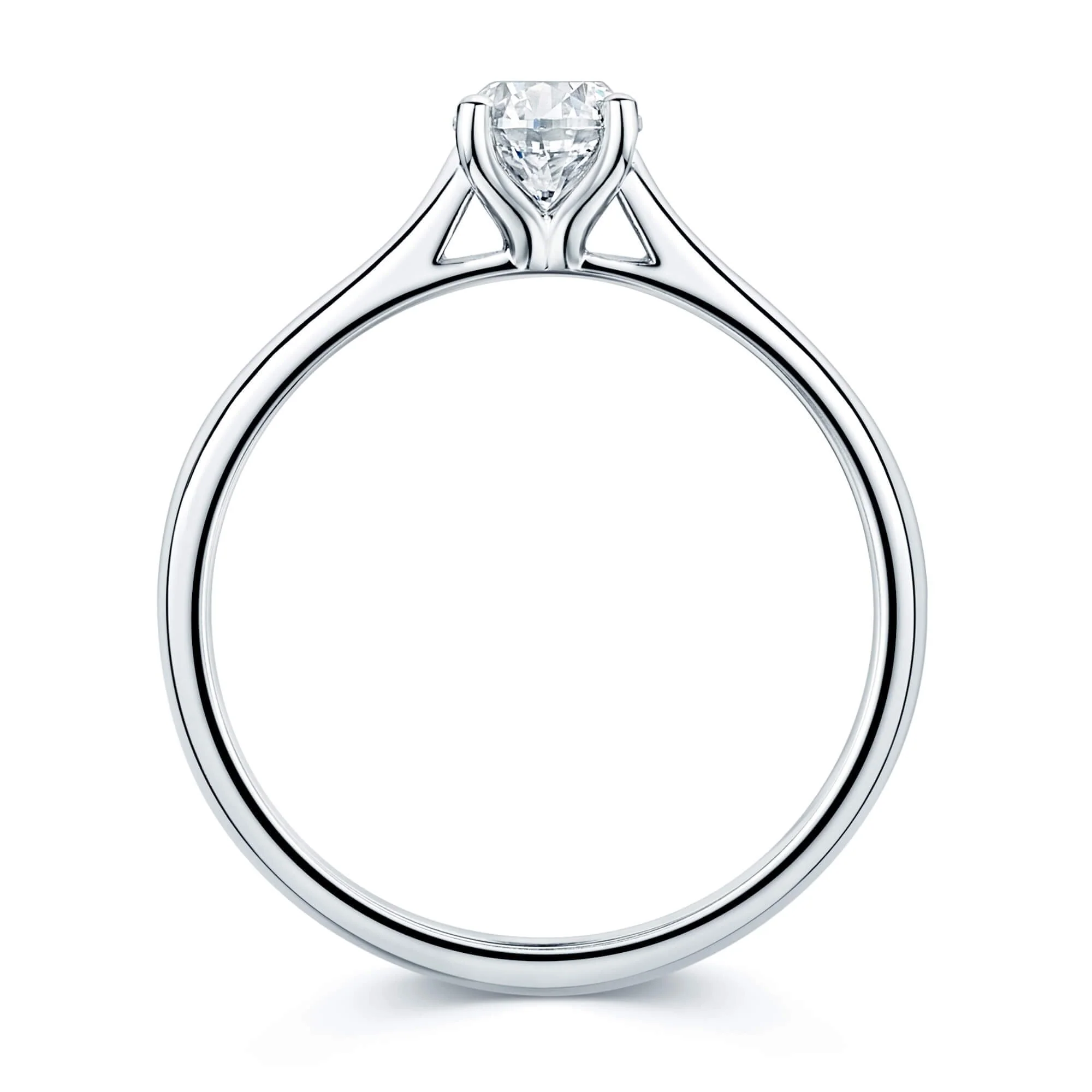 Simply Solitaire Collection Platinum Set & Diamond Solitaire Engagement Ring GIA Certified 0.50 Carat - Image 3