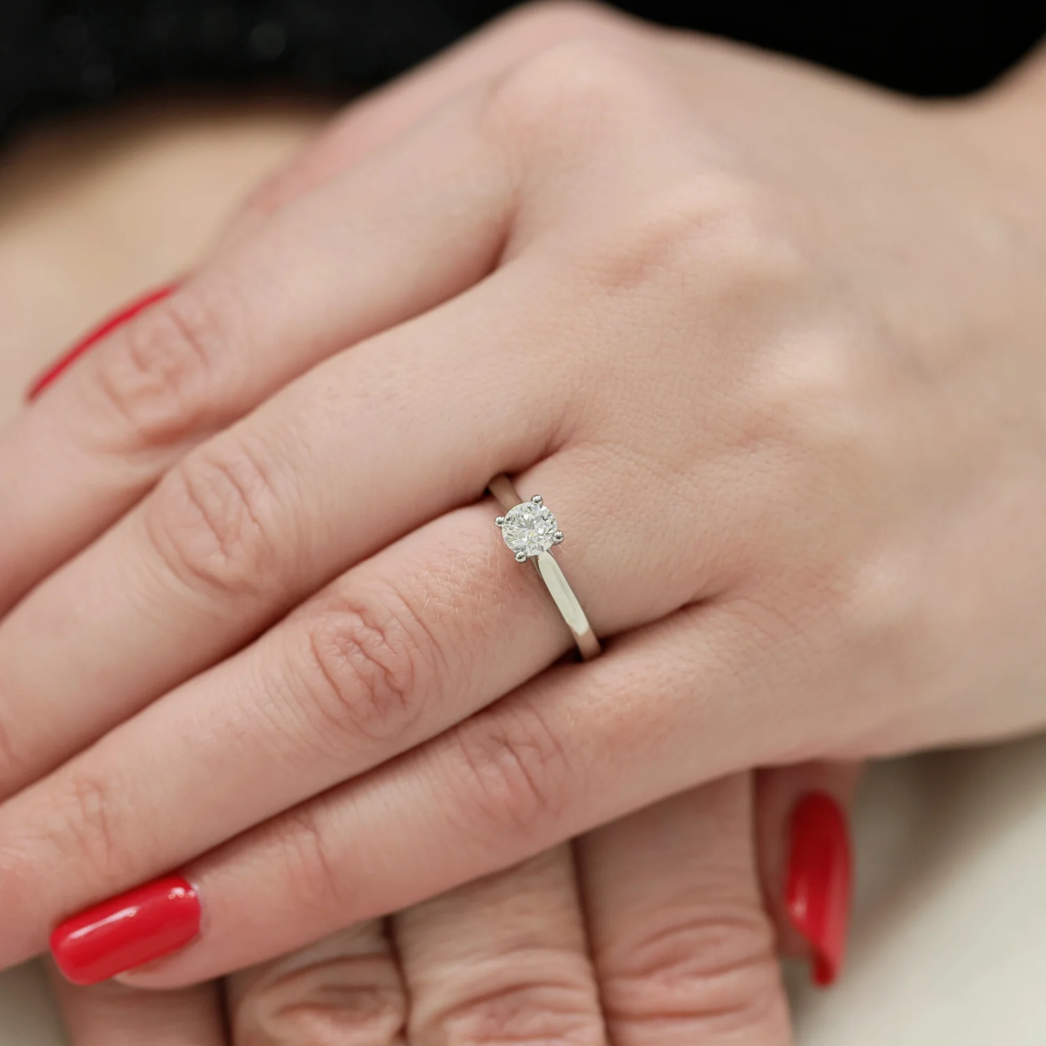 Simply Solitaire Collection Platinum Set Diamond Solitaire Engagement Ring GIA Certified 0.50 Carat - Image 3