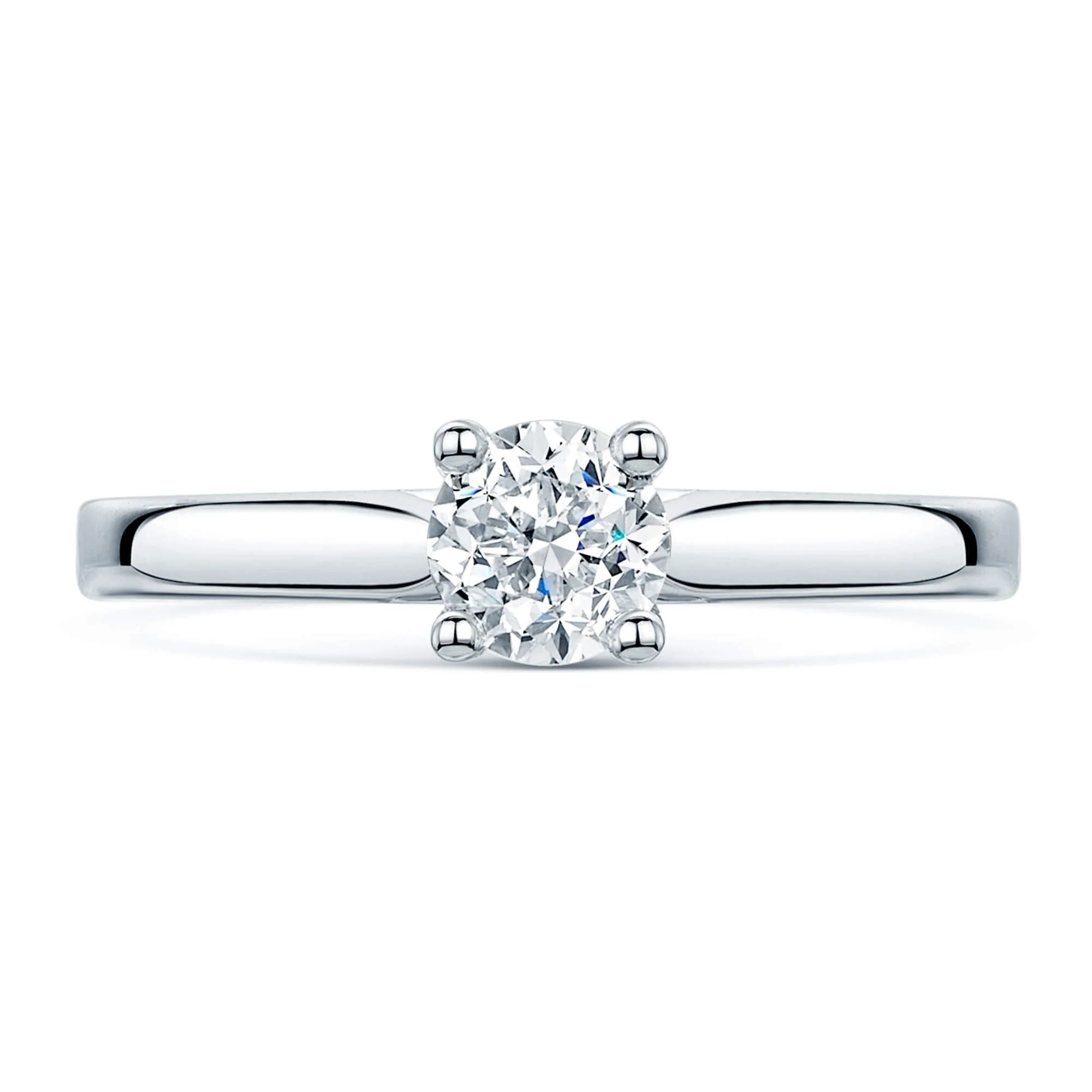 Simply Solitaire Collection Platinum Set Diamond Solitaire Engagement Ring GIA Certified 0.50 Carat - Image 4