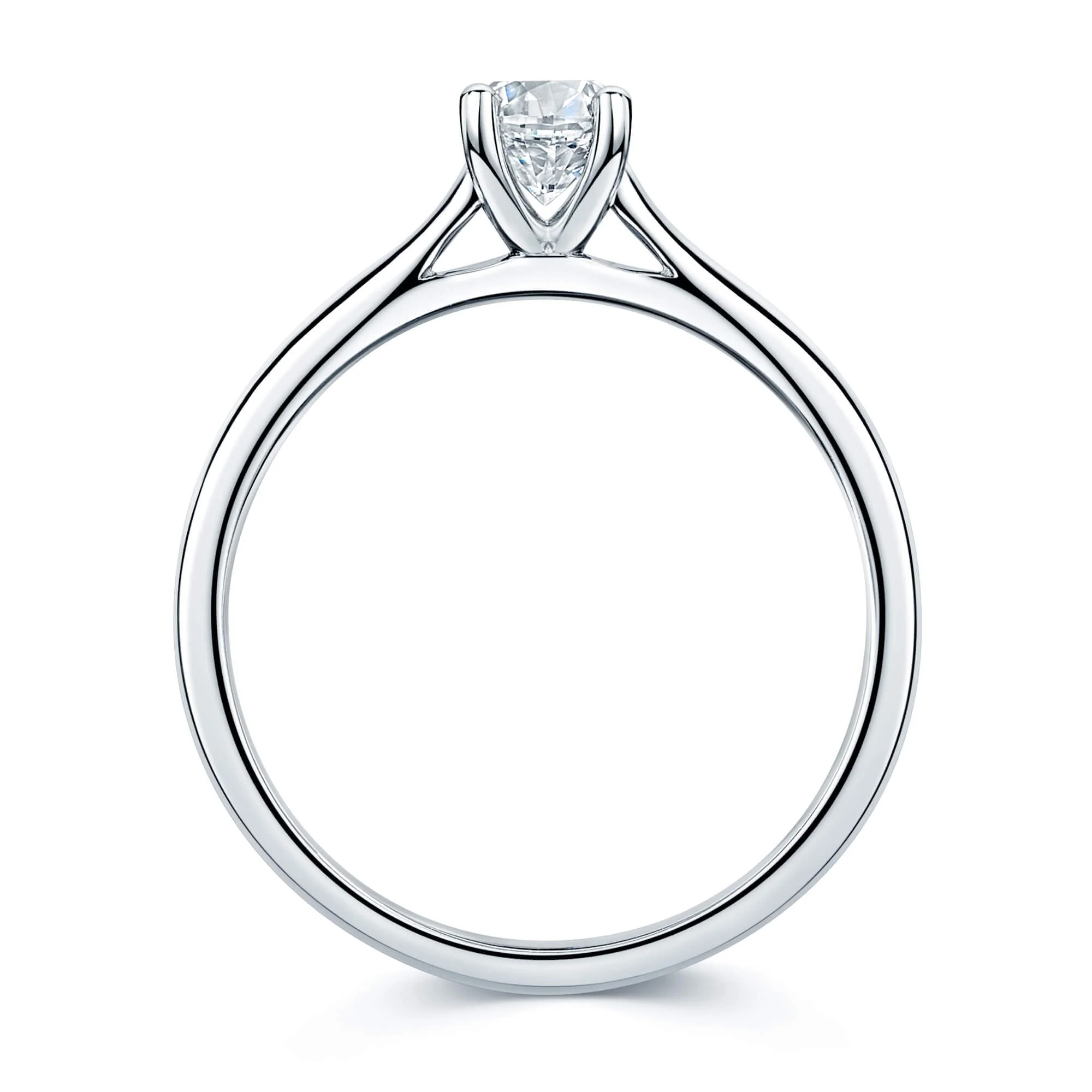 Simply Solitaire Collection Platinum Set Diamond Solitaire Engagement Ring GIA Certified 0.50 Carat - Image 5