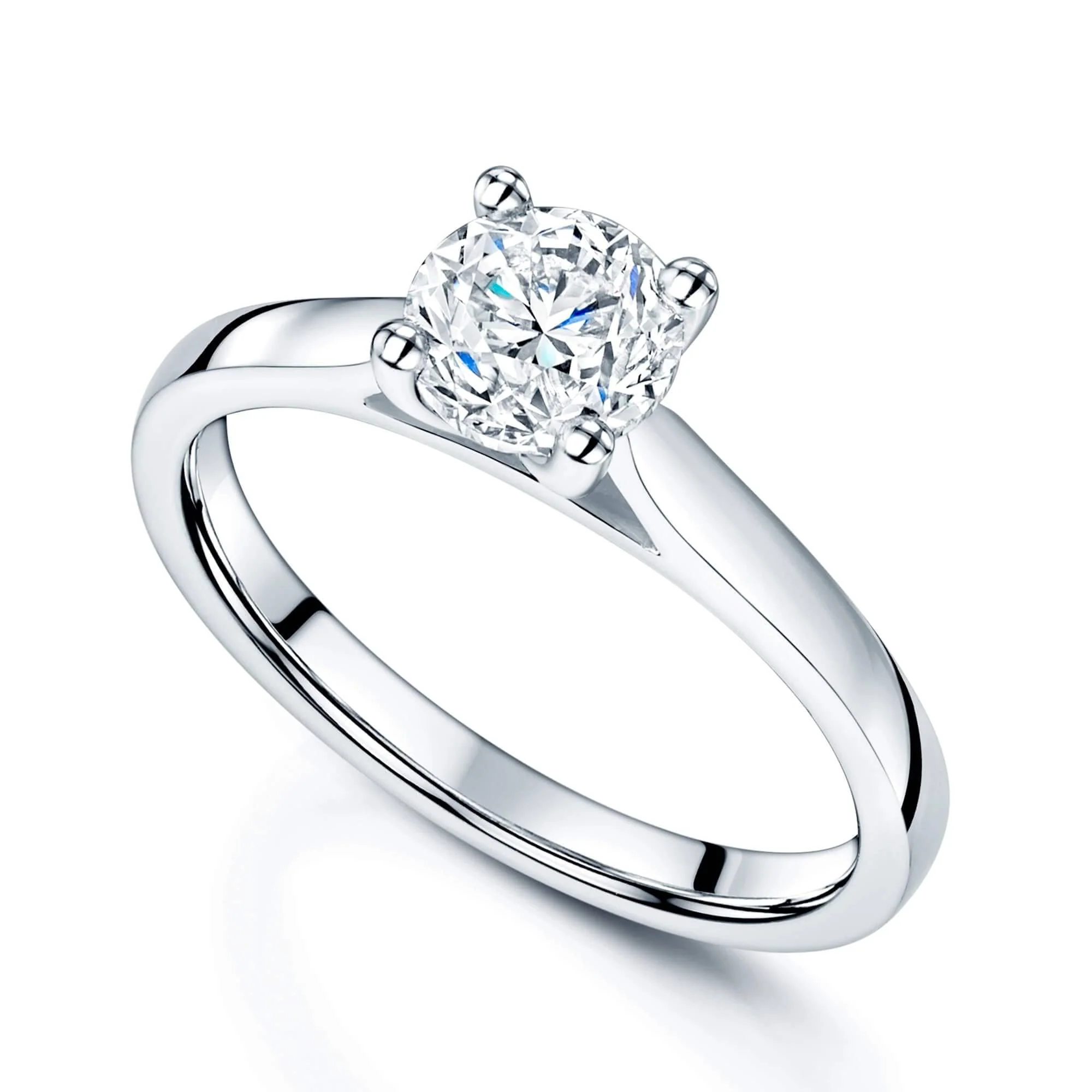 Simply Solitaire Collection Platinum Set and Diamond Solitaire Engagement Ring GIA Certified 1.00 Carat
