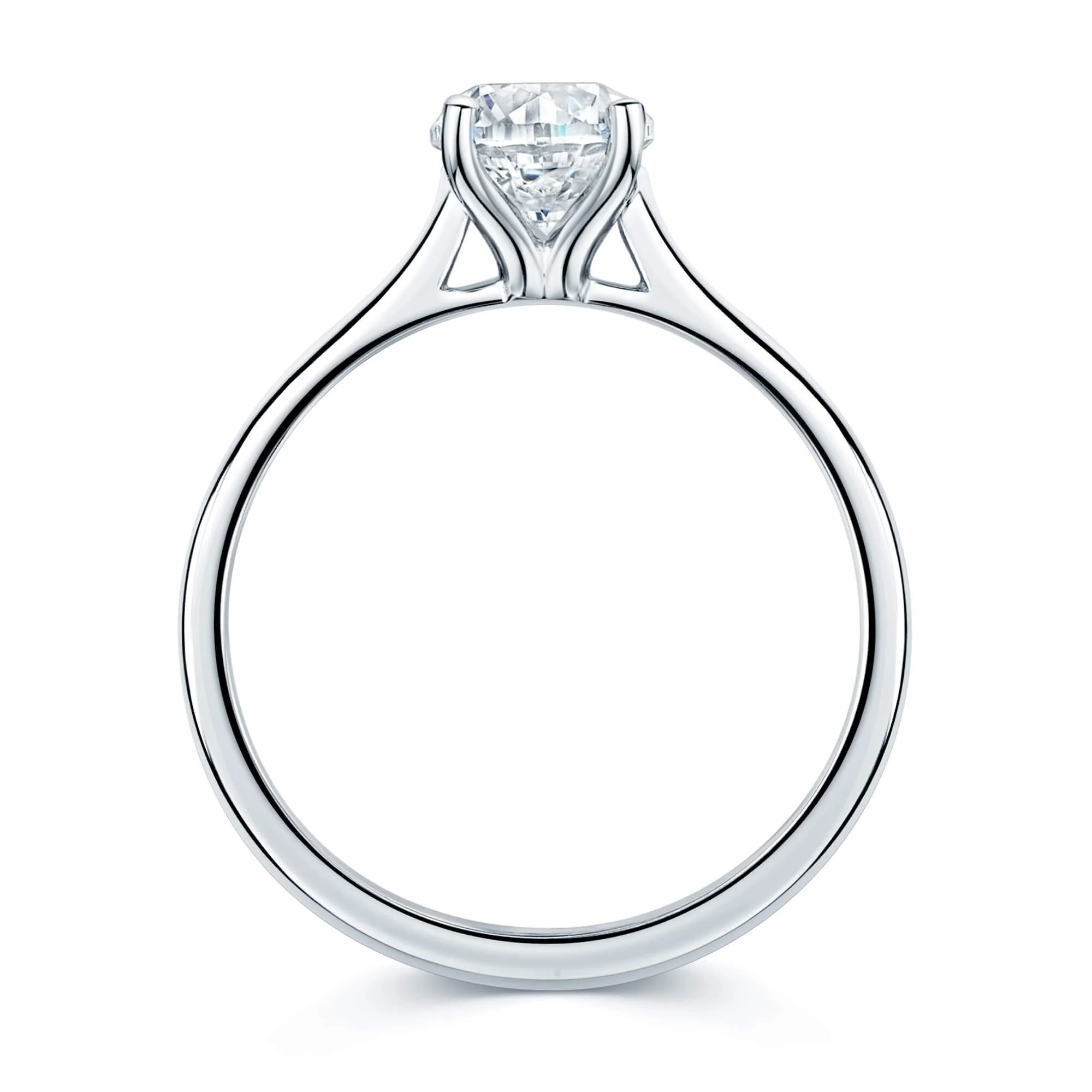 Simply Solitaire Collection Platinum Set Diamond Solitaire Engagement Ring GIA Certified 1.00 Carat - Image 2