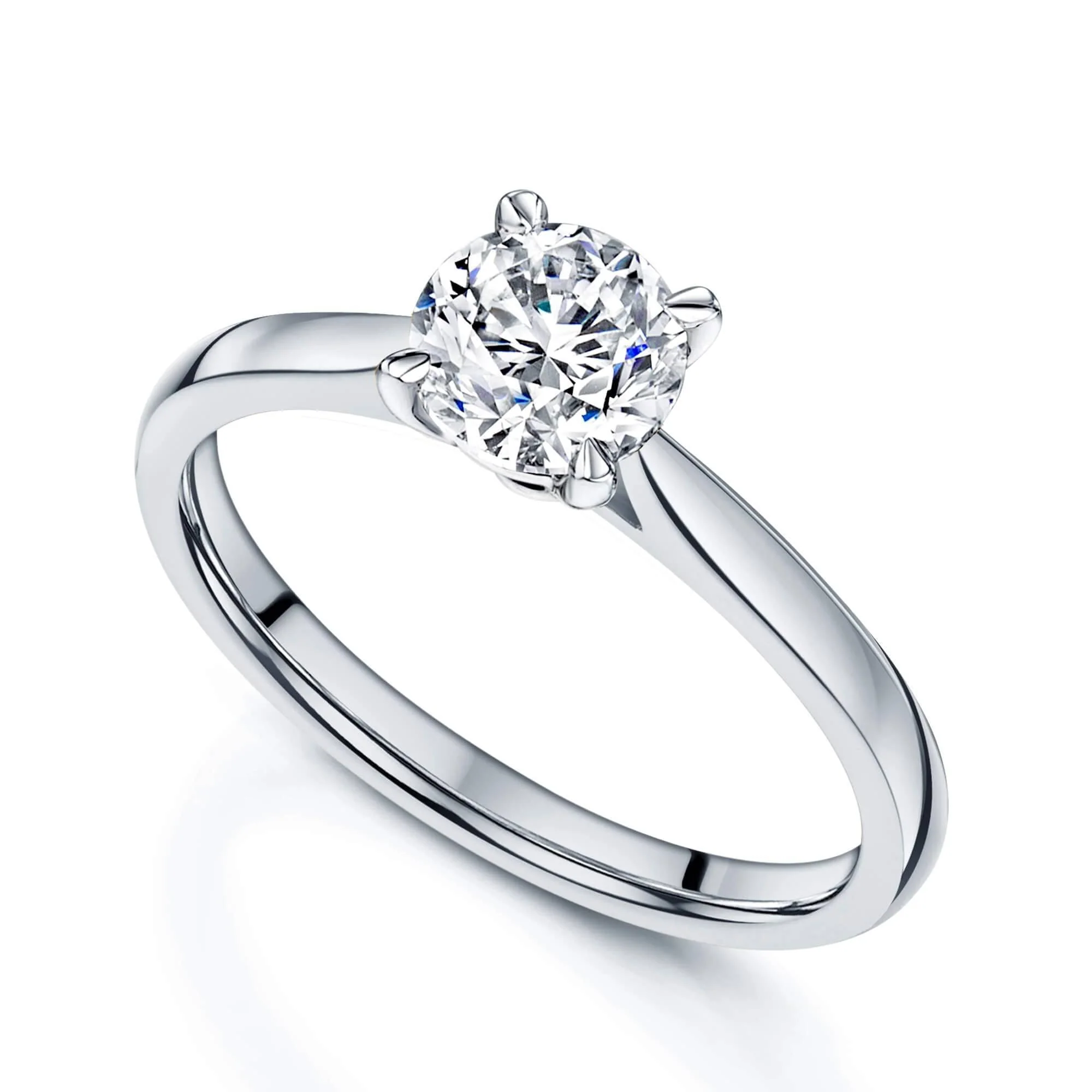 Simply Solitaire Collection Platinum Set & Diamond Solitaire Engagement Ring GIA Certified 1.00 Carat