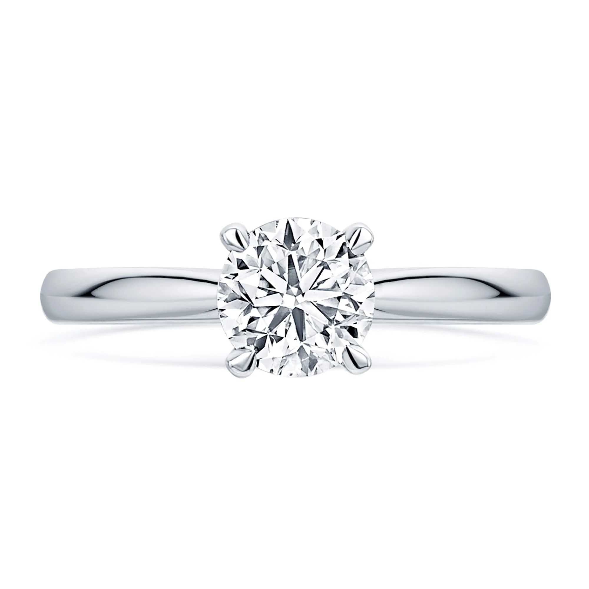 Simply Solitaire Collection Platinum Set & Diamond Solitaire Engagement Ring GIA Certified 1.00 Carat - Image 2