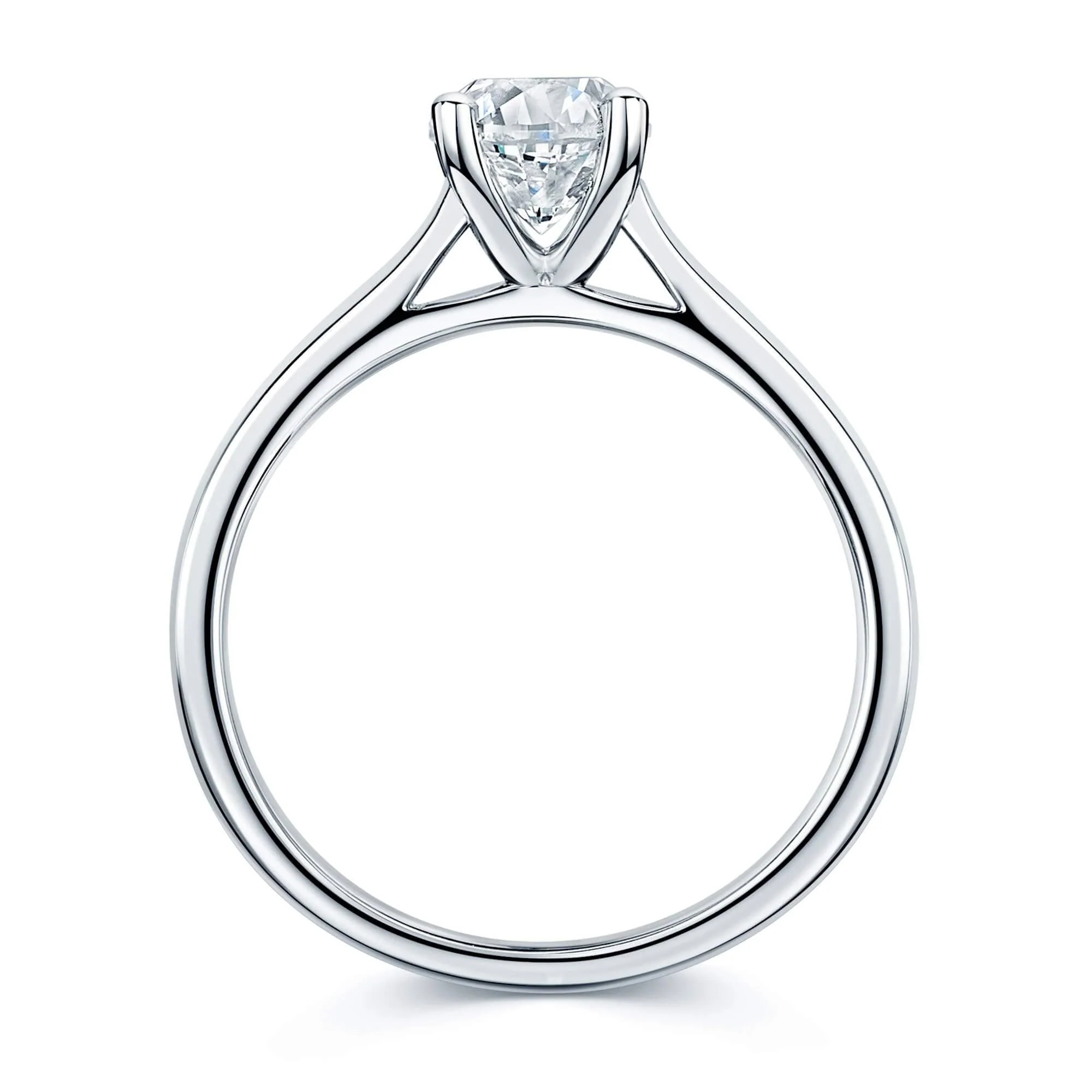 Simply Solitaire Collection Platinum Set and Diamond Solitaire Engagement Ring GIA Certified 1.00 Carat - Image 3