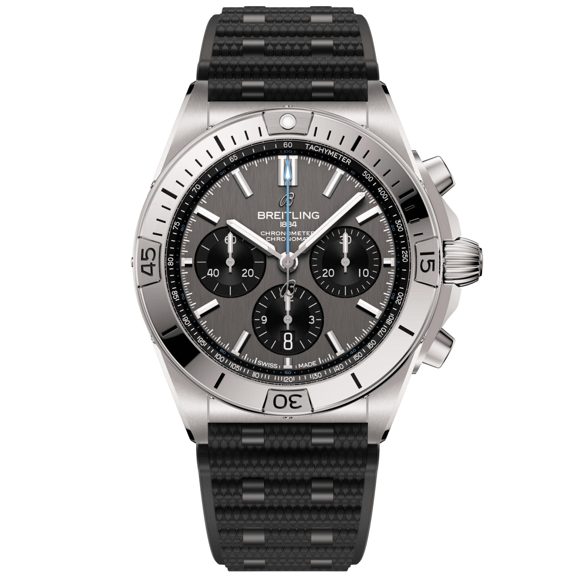 Chronomat 42mm Titanium Anthracite/Black Dial Rubber Strap Watch