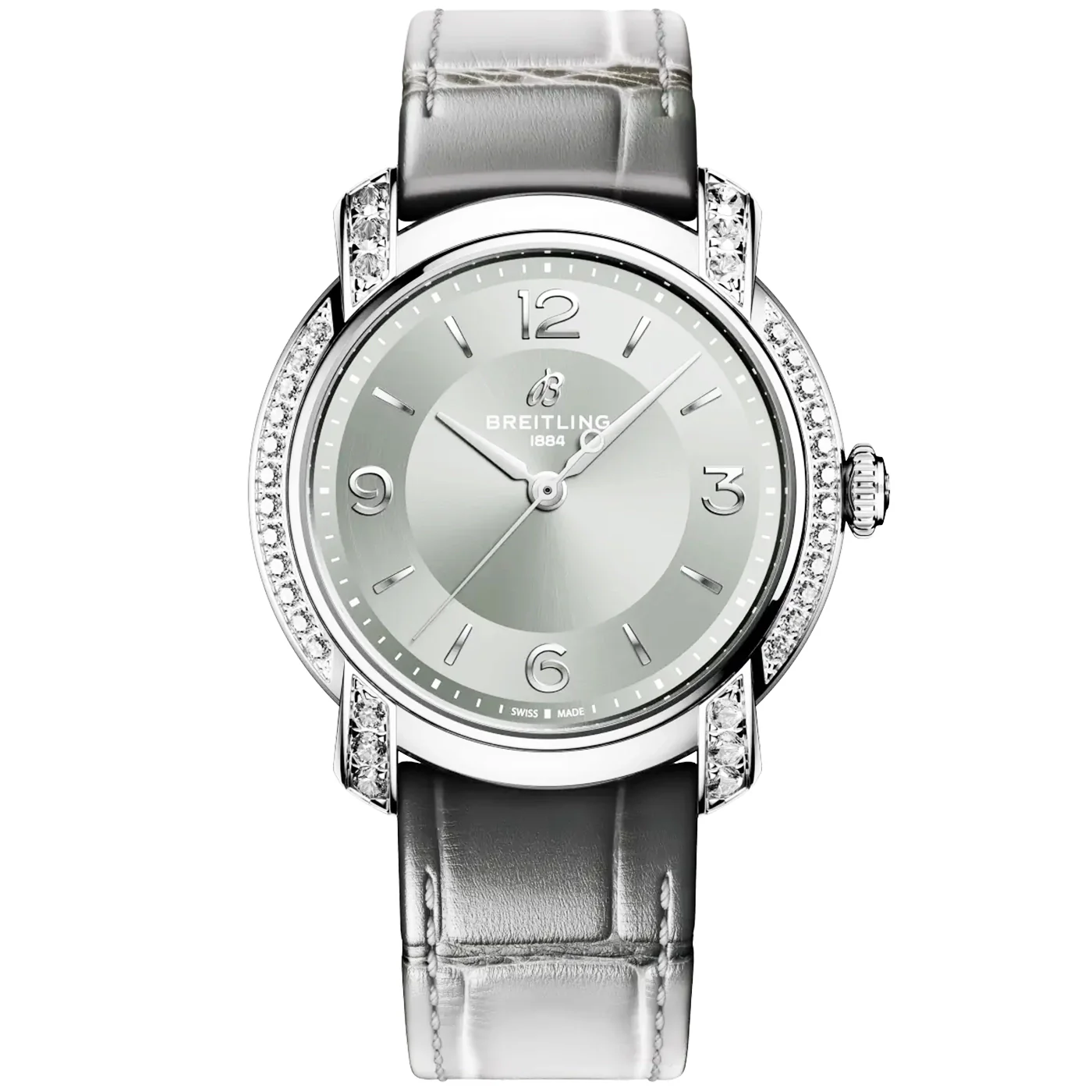 Lady Premier 36mm Grey Dial Automatic Diamond Set Watch