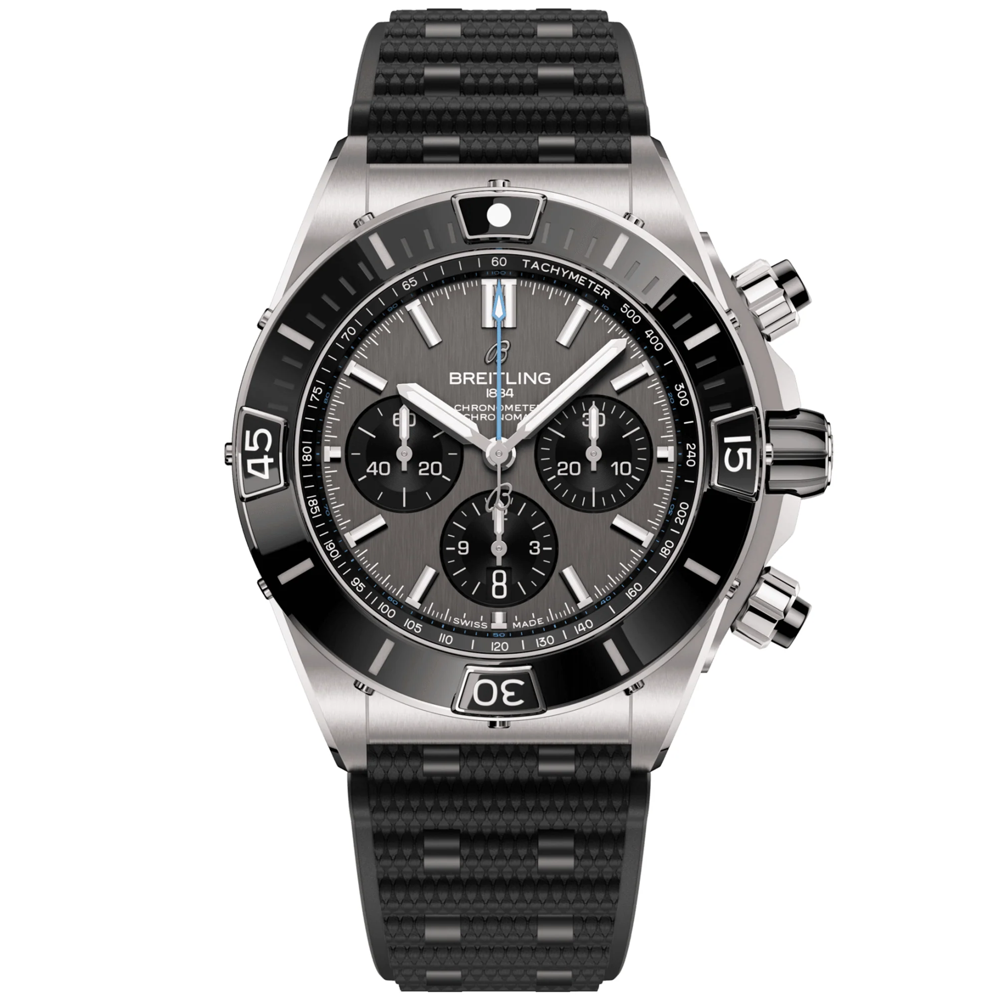 Super Chronomat Titanium 44mm Anthracite/Black Dial Strap Watch