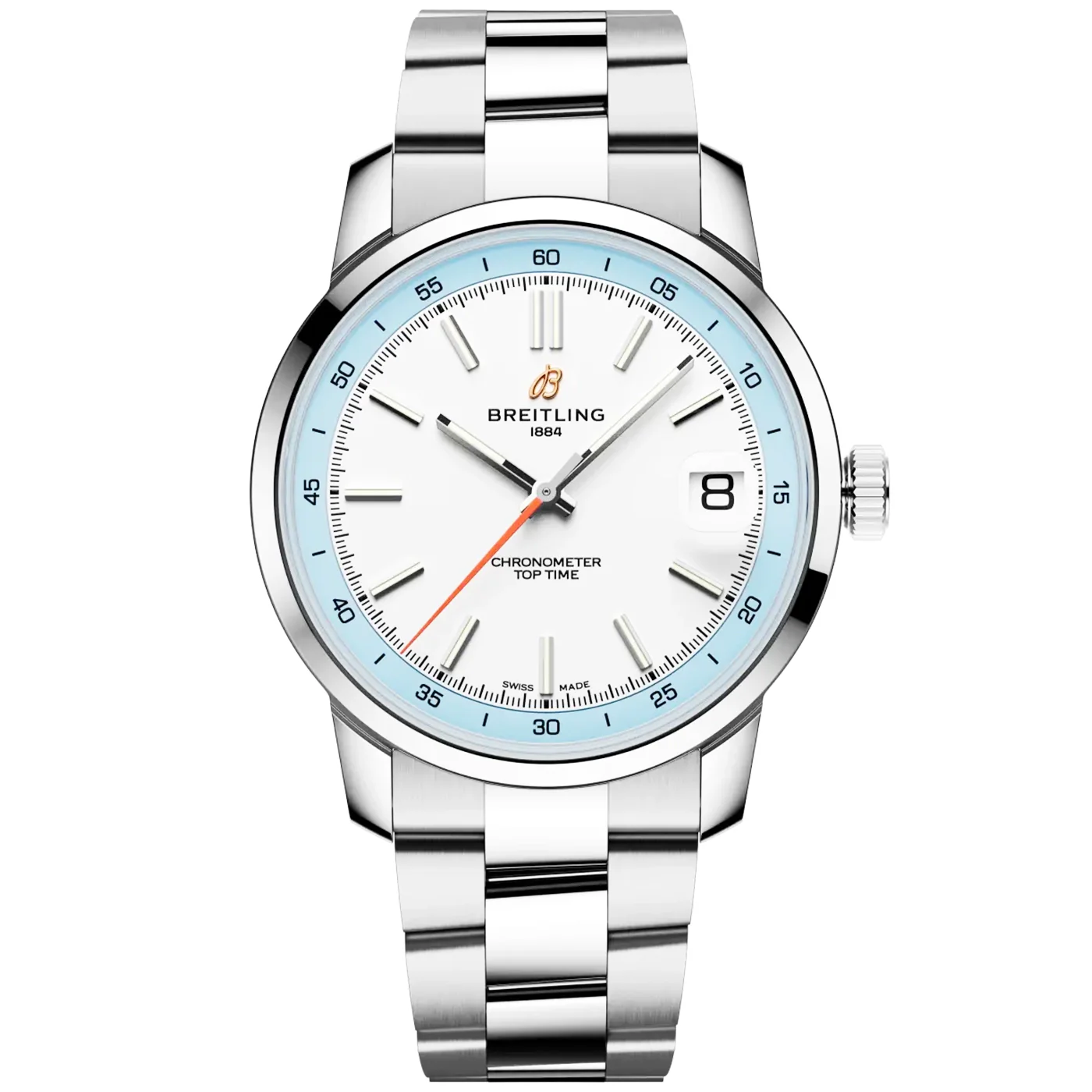Top Time B31 38mm White Dial Automatic Bracelet Watch