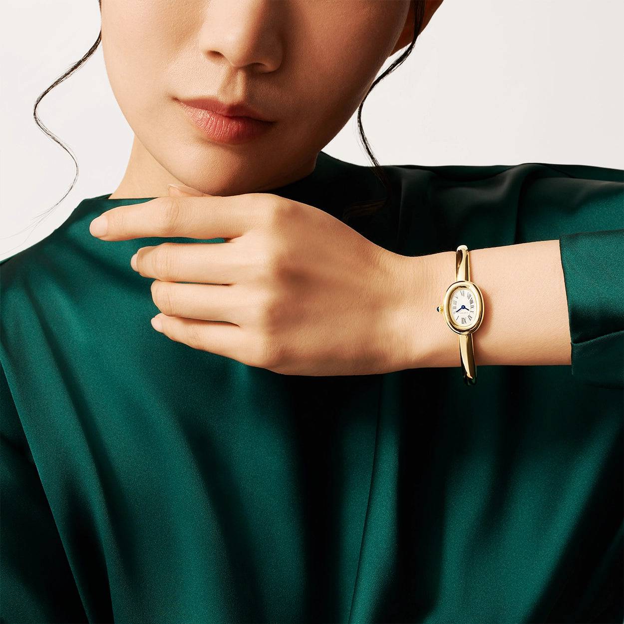 Baignoire Mini Size 16 18ct Yellow Gold Bangle Watch - Image 3