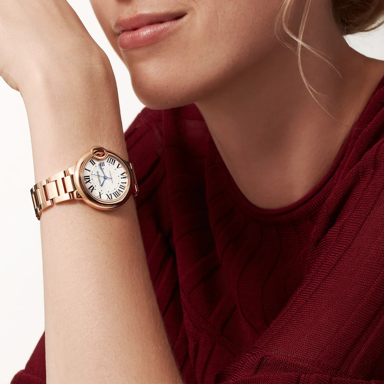 Ballon Bleu de Cartier 33mm 18ct Rose Gold Bracelet Watch - Image 2