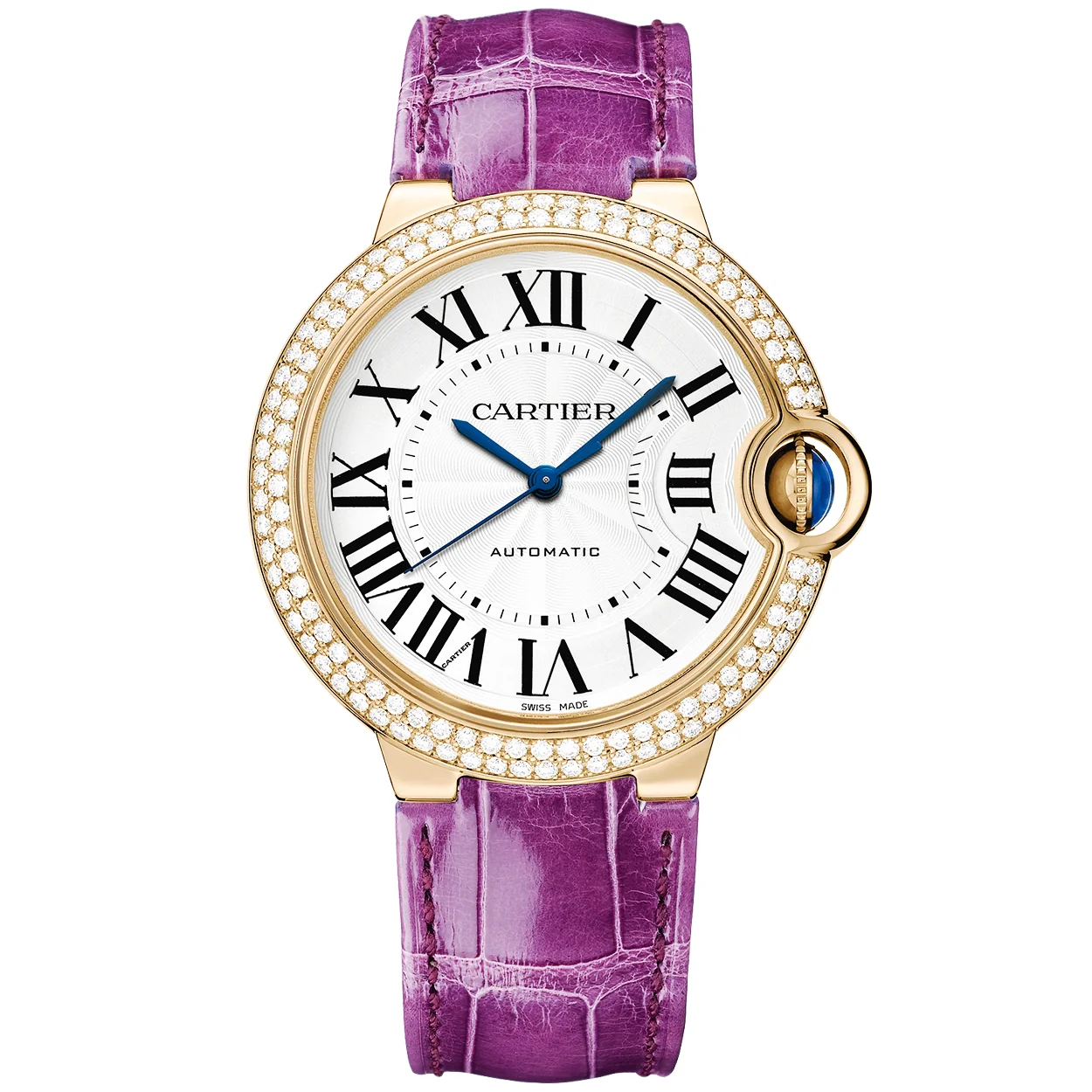 Ballon Bleu de Cartier 36mm 18ct Rose Gold Diamond Bezel Watch