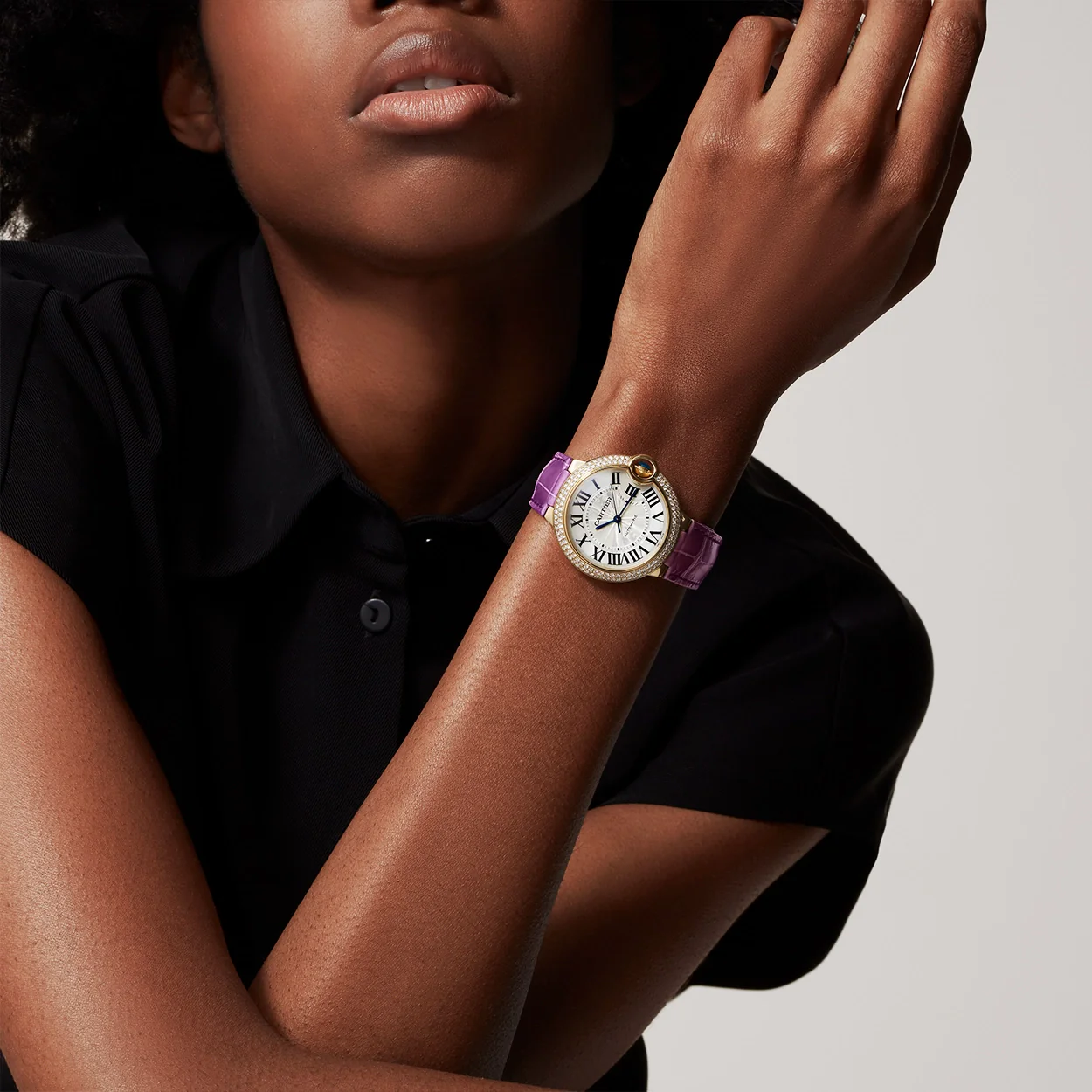 Ballon Bleu de Cartier 36mm 18ct Rose Gold Diamond Bezel Watch - Image 2