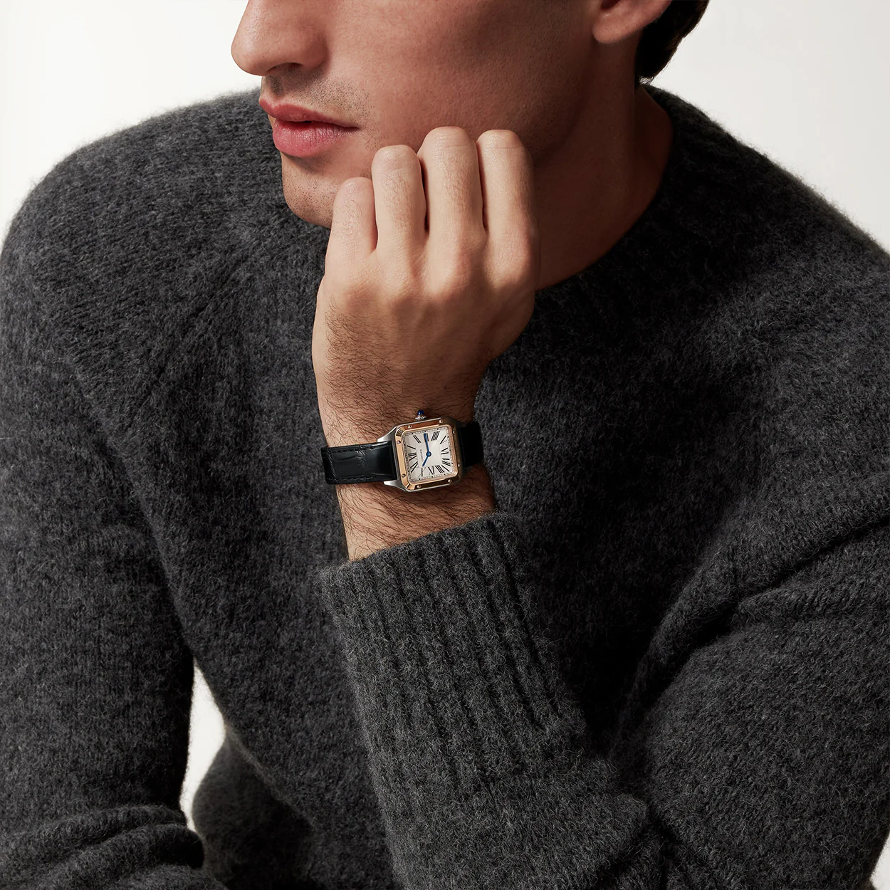 Santos-Dumont Small & 18ct Rose Gold Steel Watch - Image 3