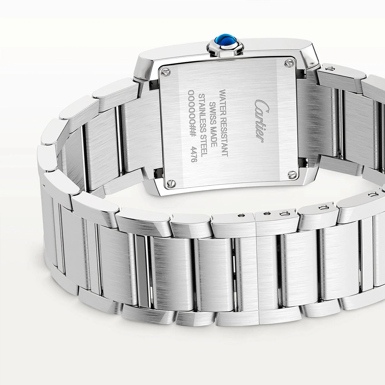 Tank Française Medium Diamond Set Ladies Steel Bracelet Watch - Image 7