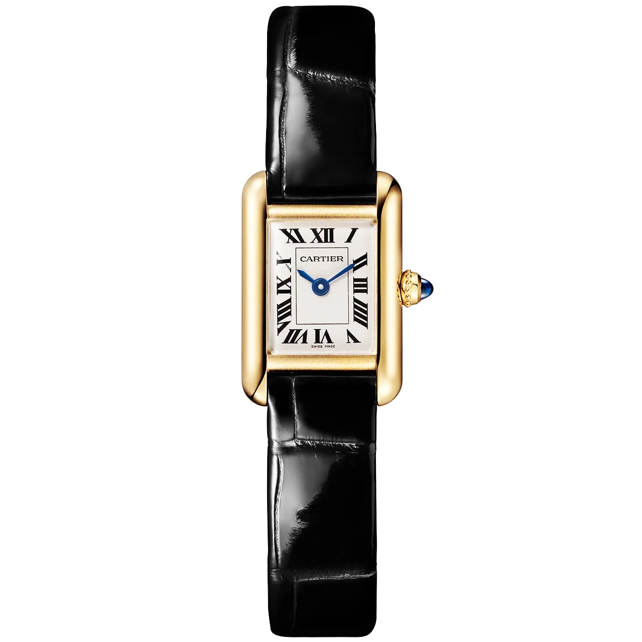 Tank Louis Cartier 18ct Yellow Gold Mini Model Strap Watch