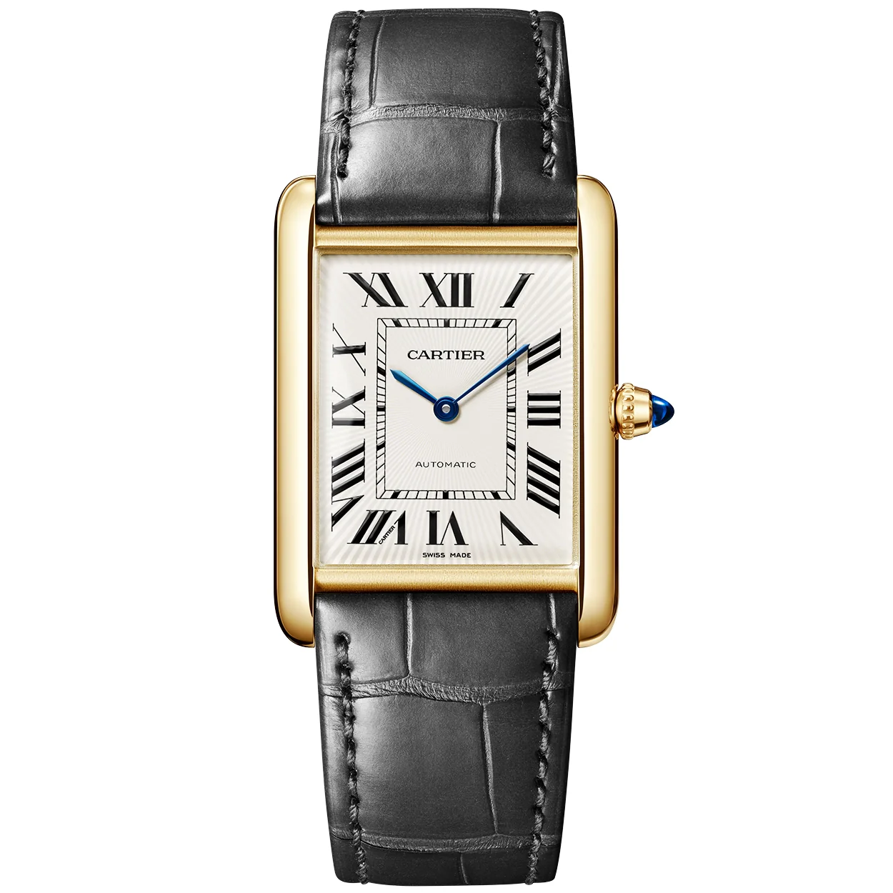 Tank Louis Cartier XL 18ct Yellow Gold Silver Dial Automatic Watch