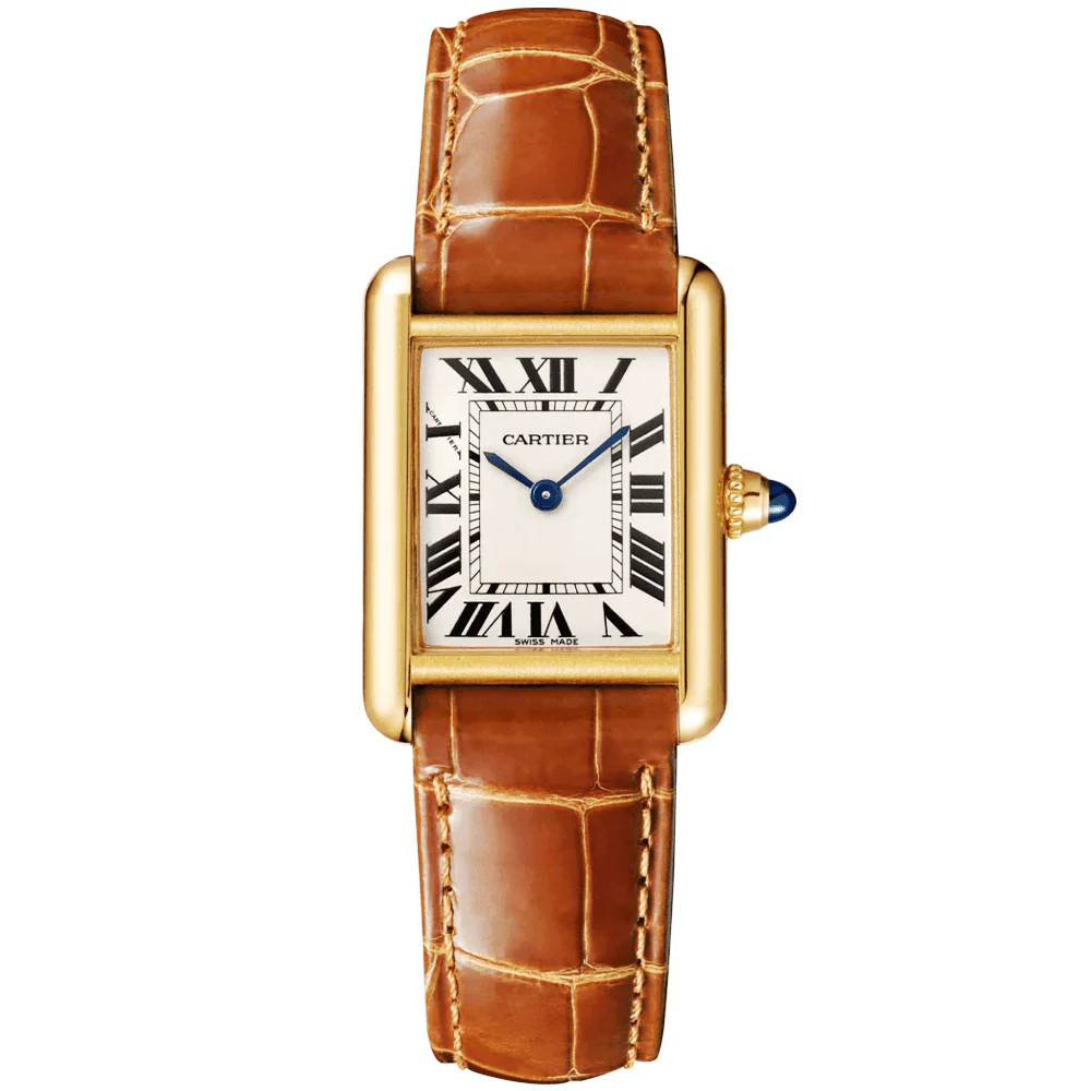 Tank Louis Cartier Small 18ct Yellow Gold Strap Watch