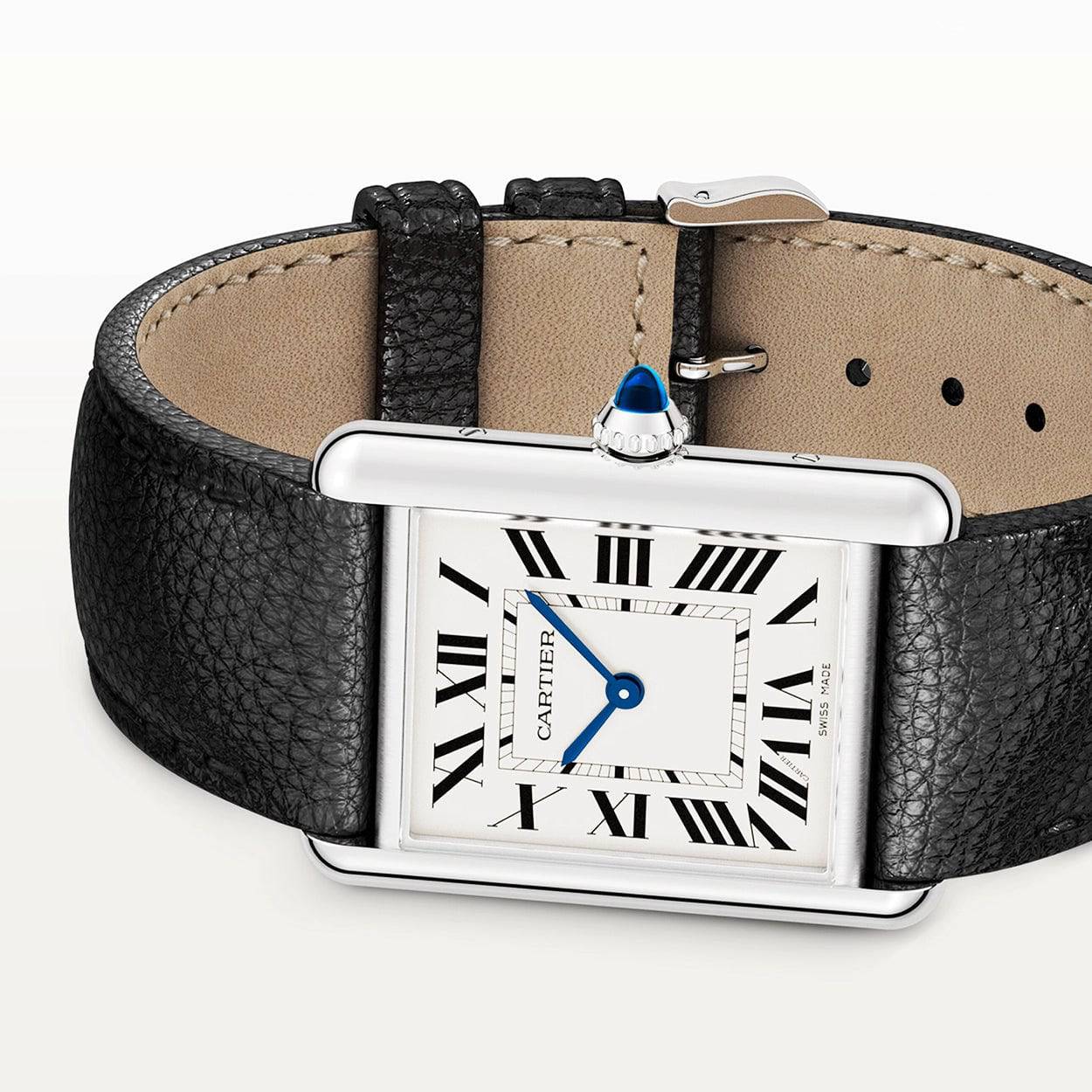 Tank Must Large Steel Leather Strap Watch - Image 4
