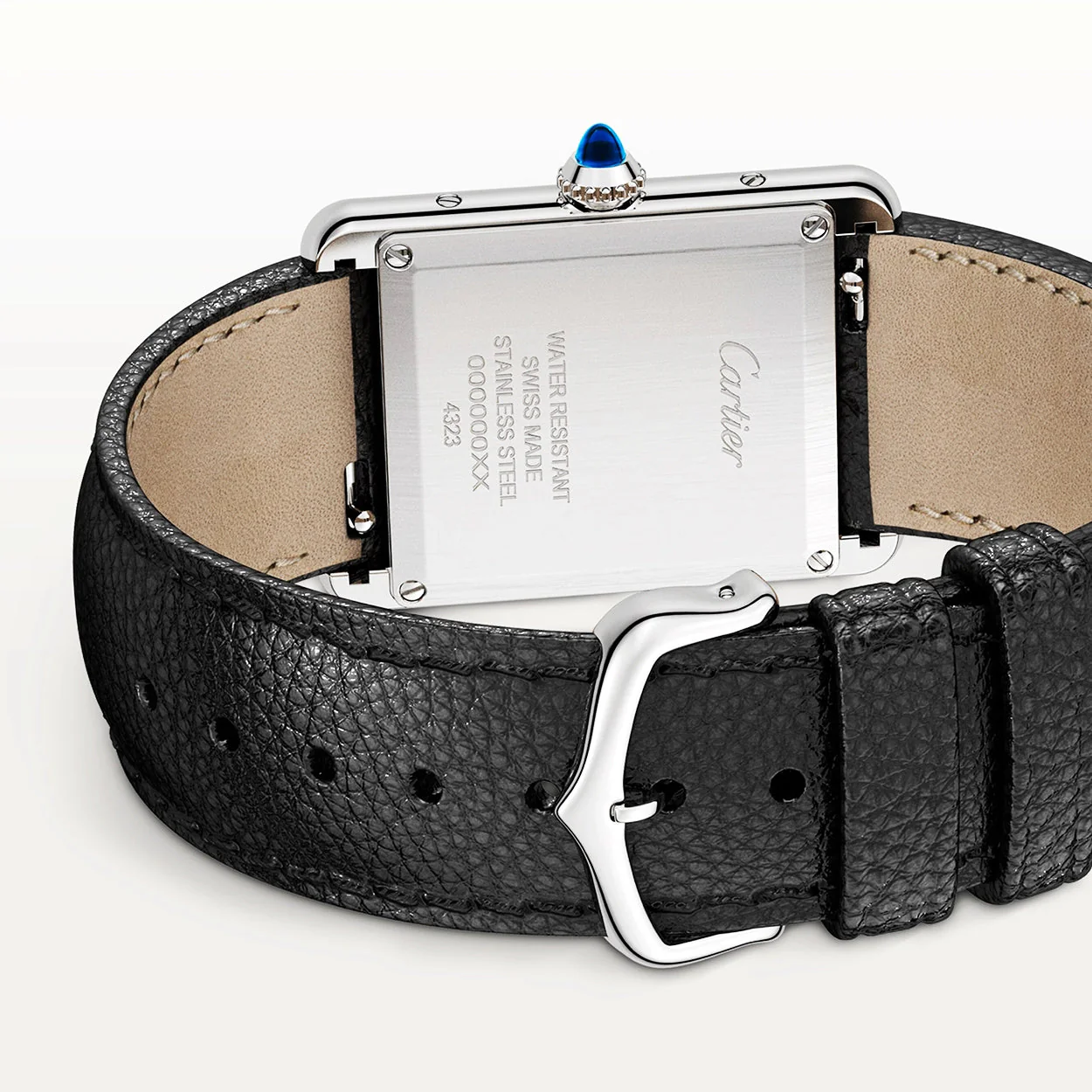 Tank Must Large Steel Leather Strap Watch - Image 5