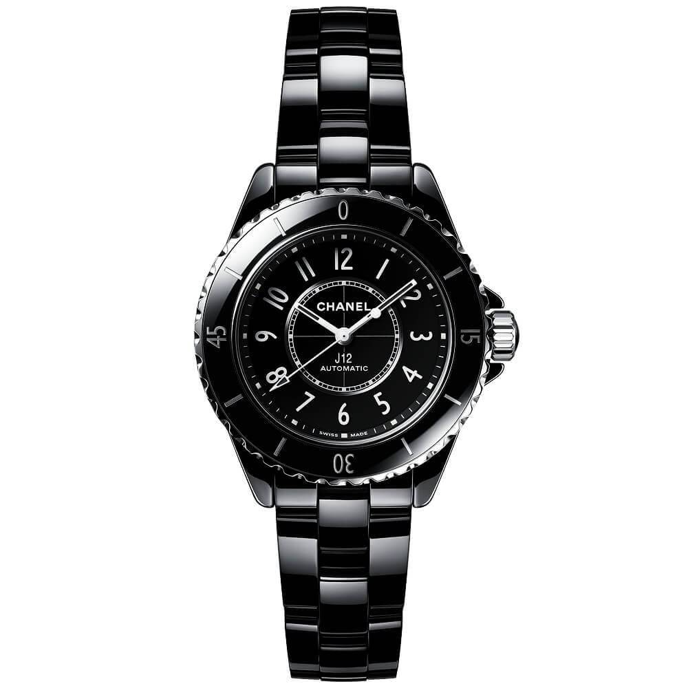 J12 33mm Black Ceramic Automatic Bracelet Watch