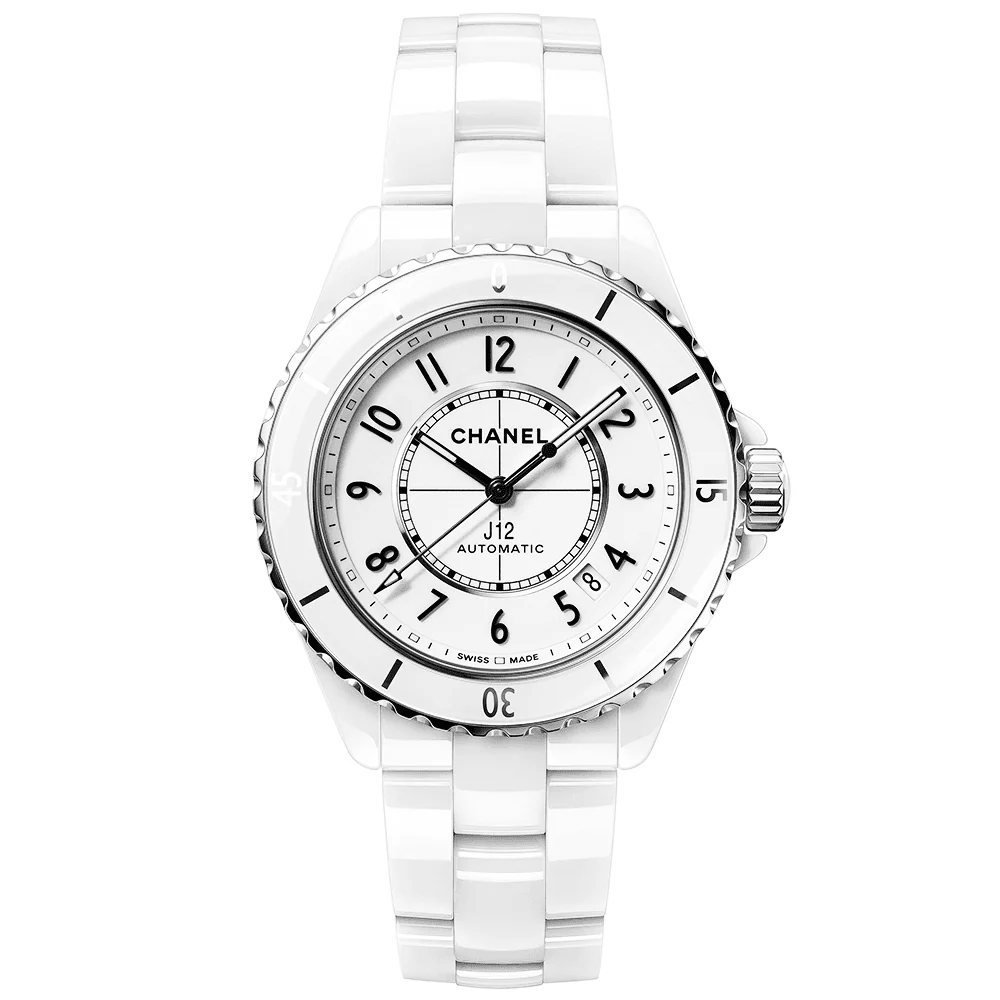 J12 38mm White Ceramic Automatic Bracelet Watch
