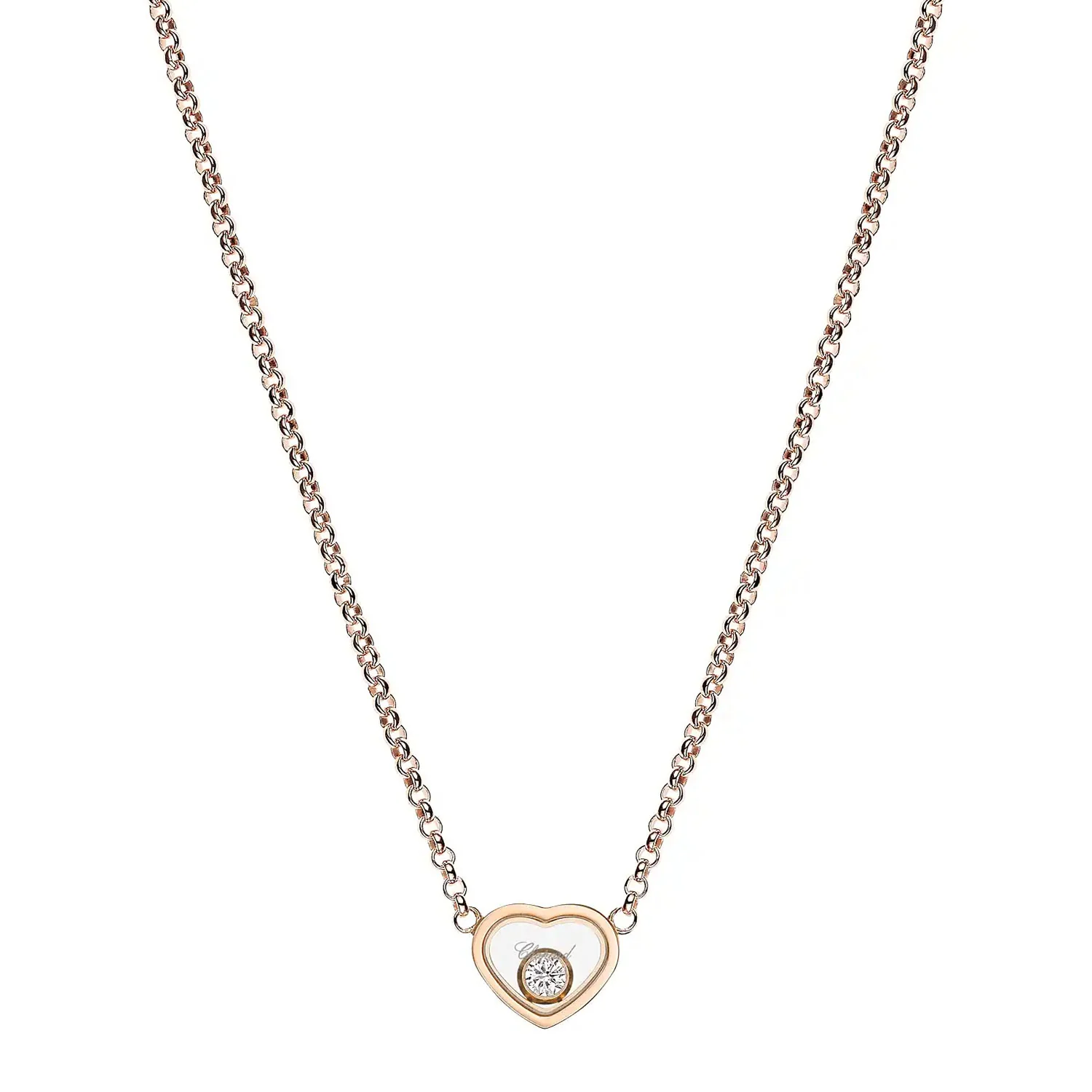 18ct Rose Gold My Happy Hearts Diamond Pendant
