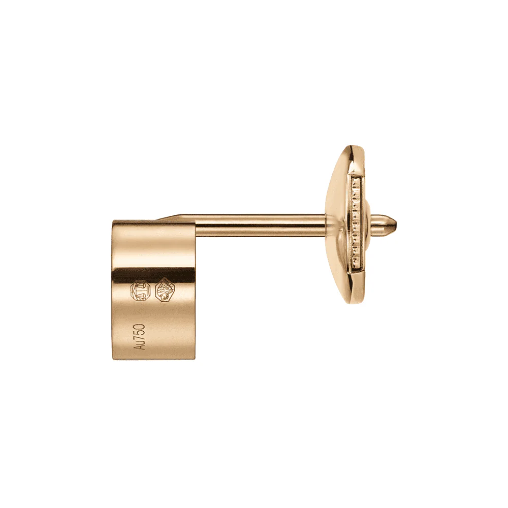18ct Rose Gold My Happy Hearts Single Stud Earring With Single Floating Diamond - Image 4