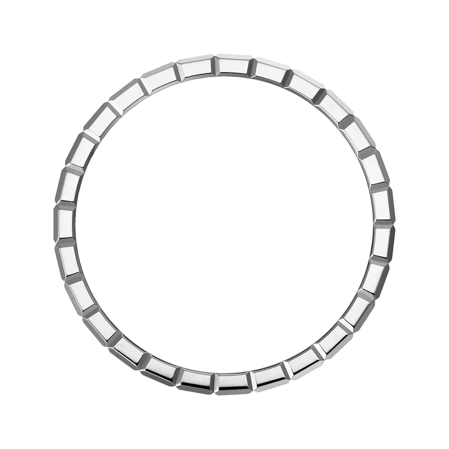 18ct White Gold Ice Cube Single Diamond Set Ring - Image 6
