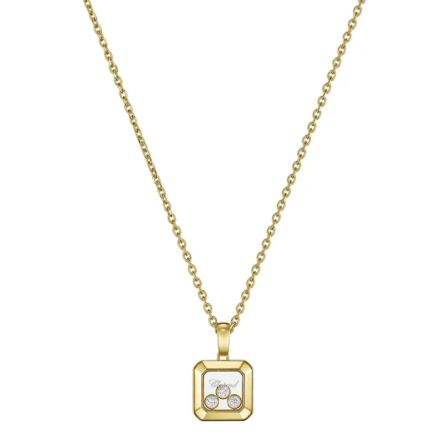 18ct Yellow Gold Happy Three Diamonds Icons Pendant