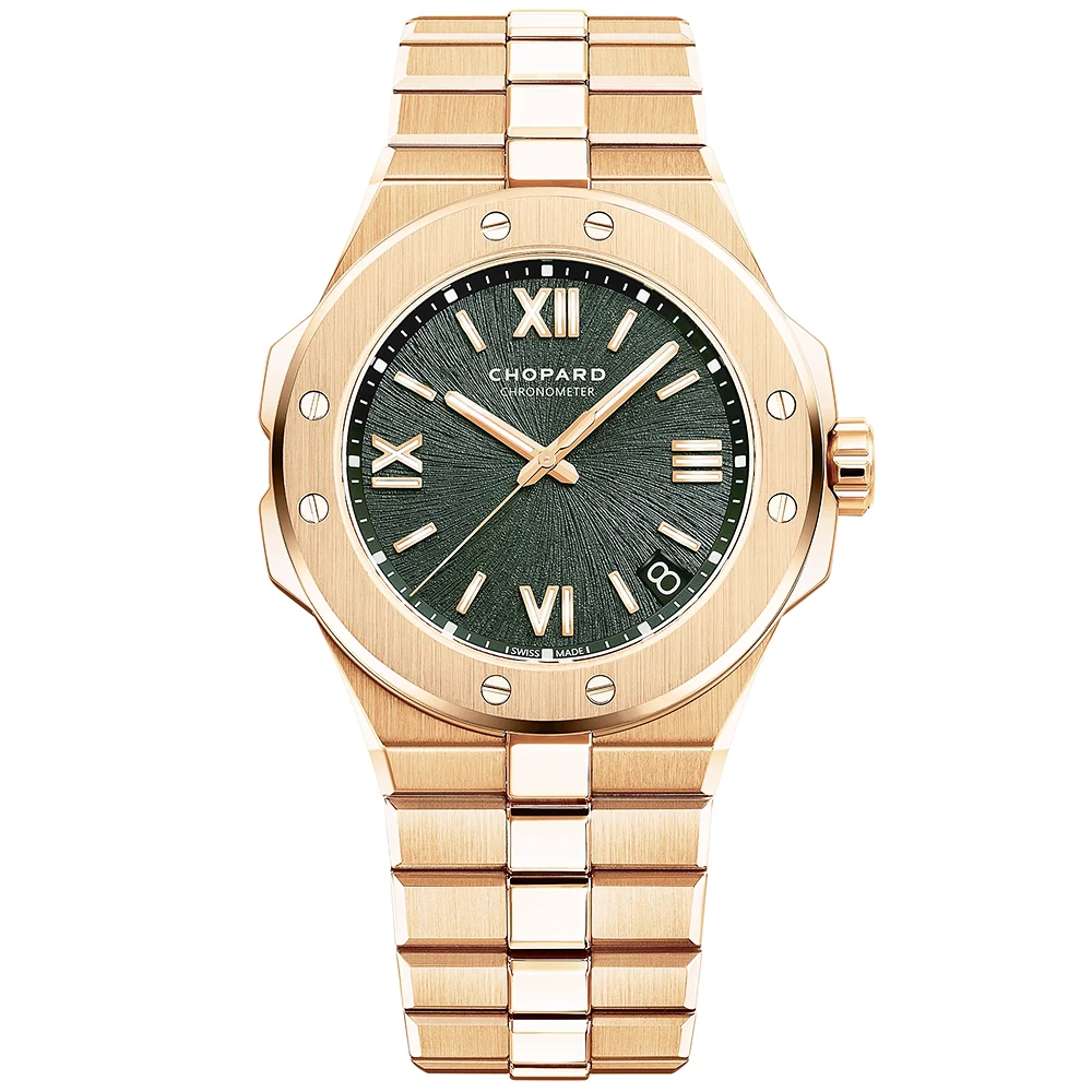 Alpine Eagle 41mm 18ct Rose Gold Pine Green Dial Automatic Watch