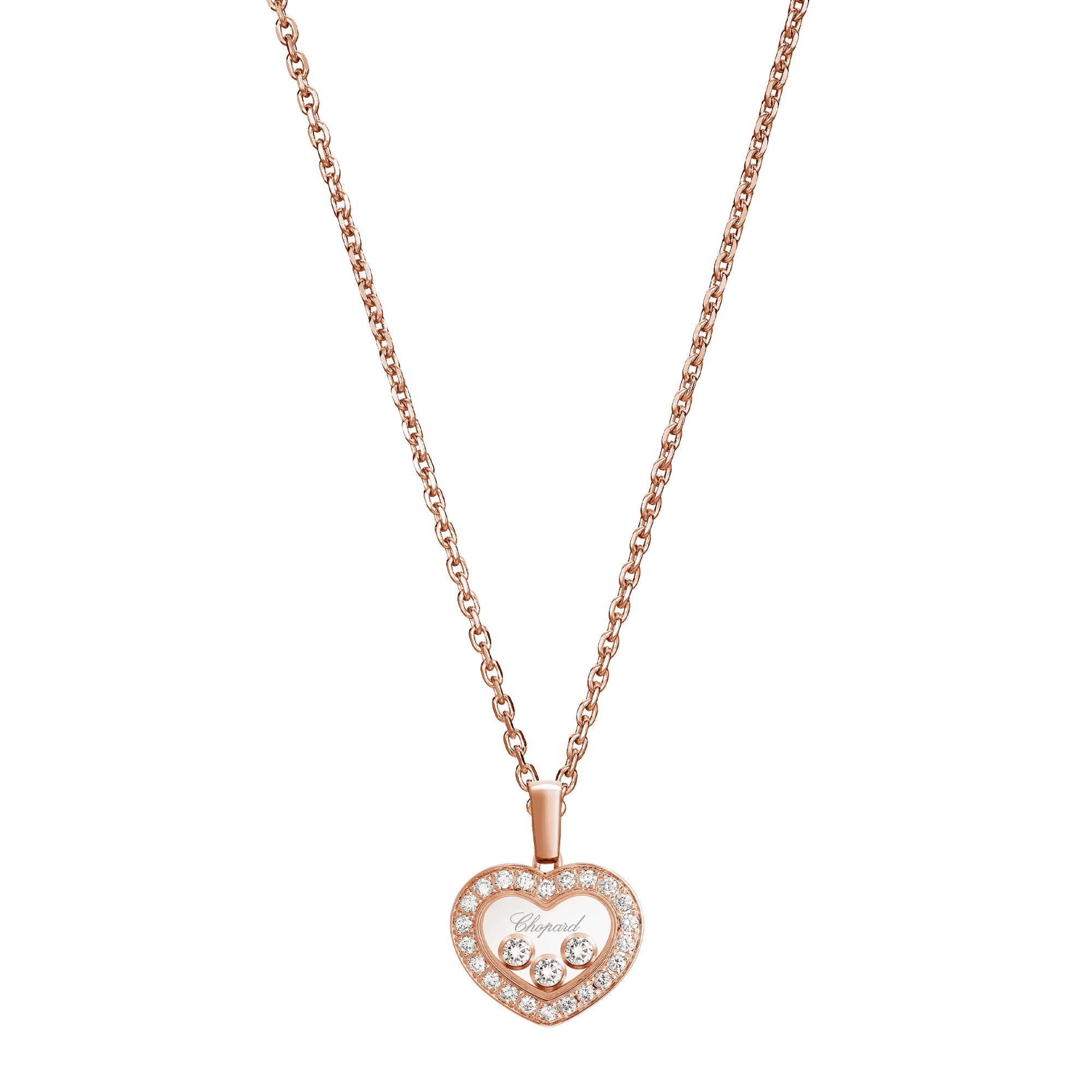 Happy Diamonds Icons 18ct Rose Gold Diamond Heart Pendant