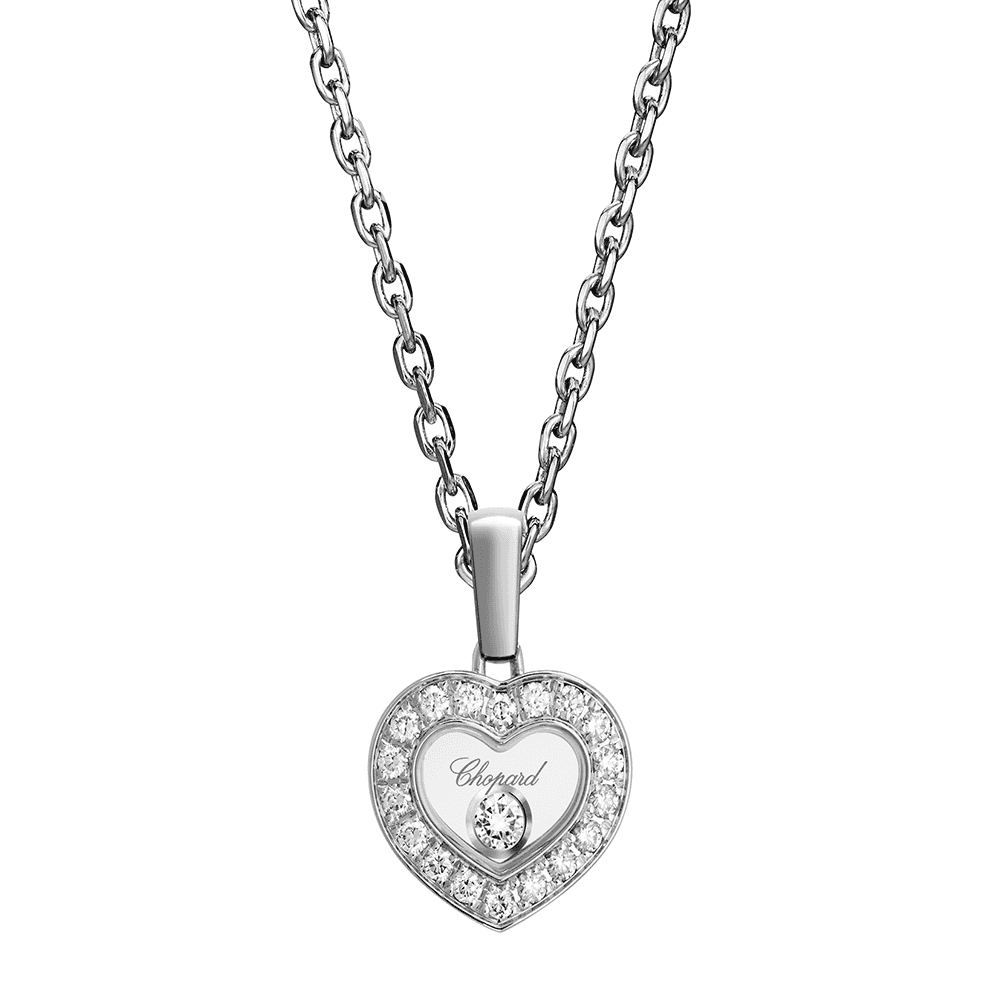 Happy Diamonds Icons 18ct White Gold and Diamond Heart Pendant