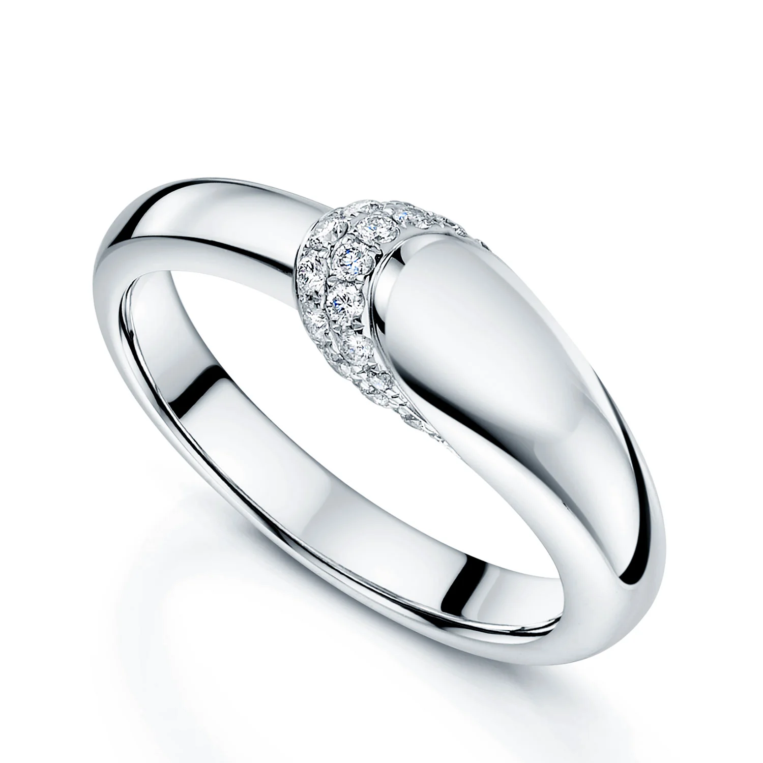 Ember Collection Platinum Diamond Pave Set Ring