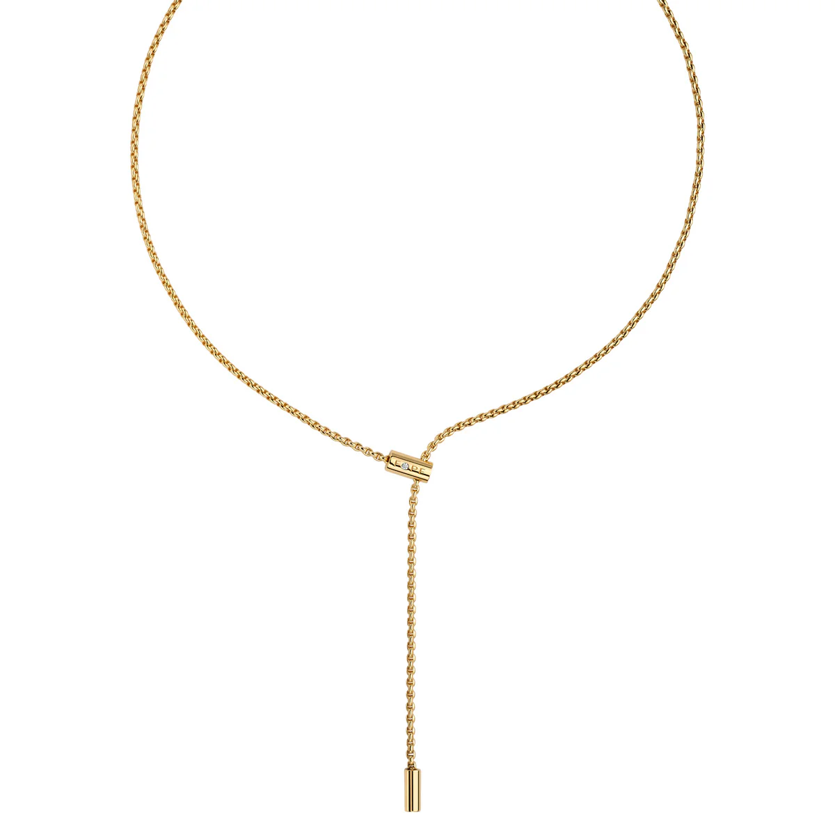 Aria Collection 18ct Yellow Gold Adjustable Lariat Necklace