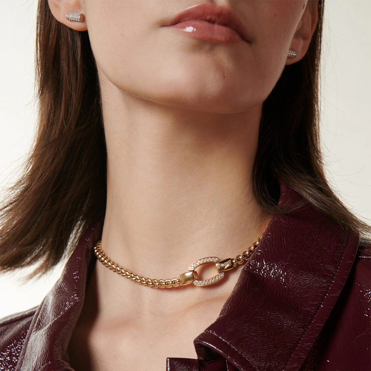 Eka 18ct Yellow Gold Flex'it Necklace With Diamond Pave Clasp - Image 2