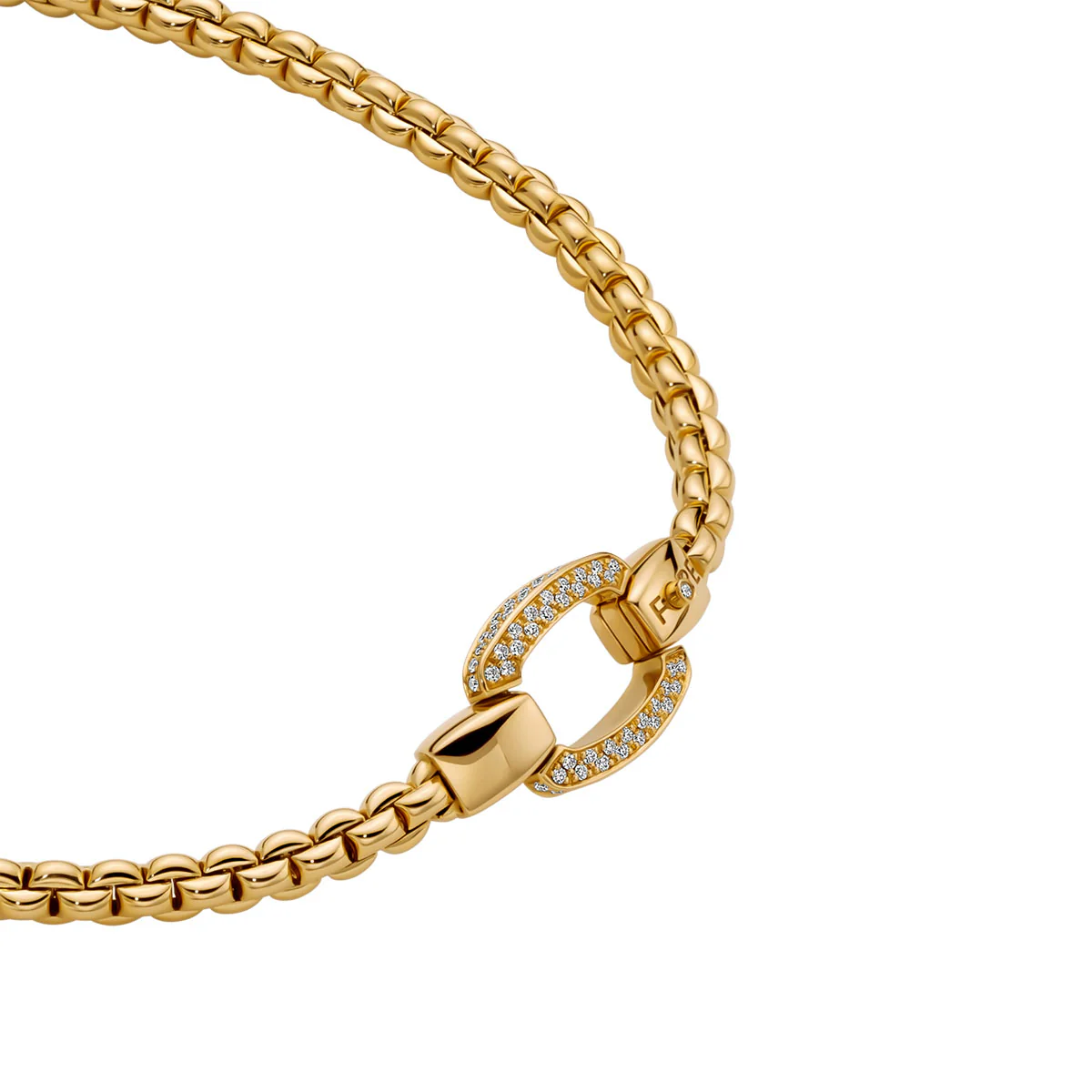 Eka 18ct Yellow Gold Flex'it Necklace With Diamond Pave Clasp - Image 3