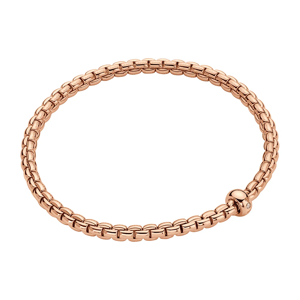 Eka 18ct Rose Gold Bracelet Set With One Diamond