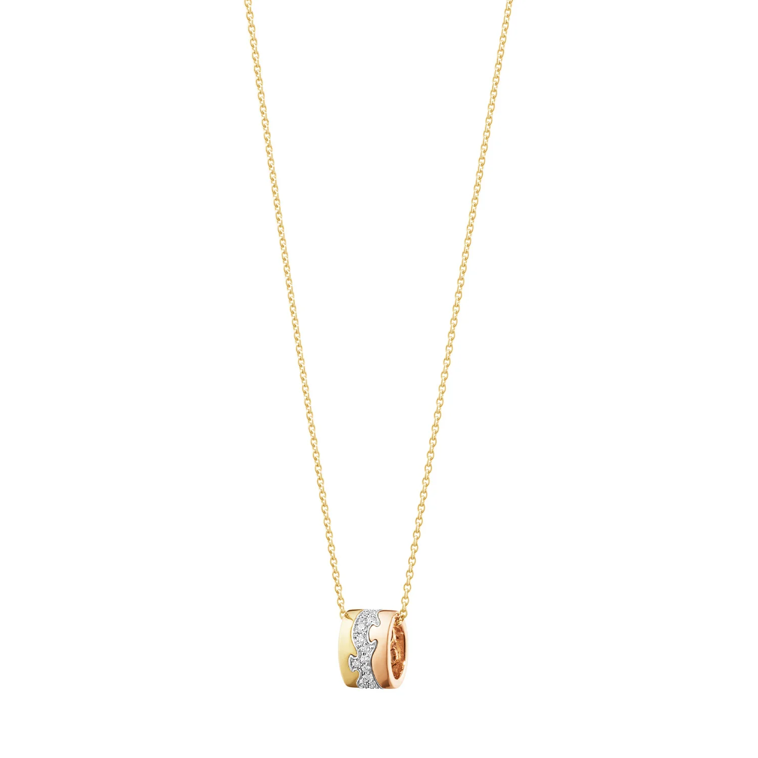 Fusion 18ct Gold Pave Diamond Set Pendant